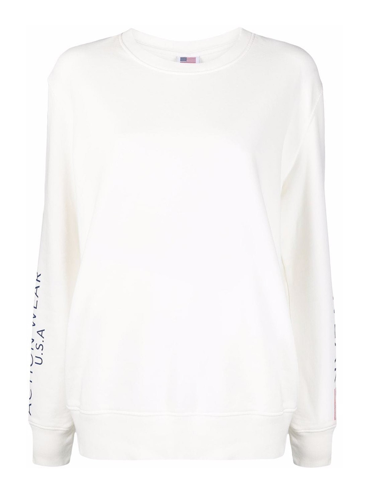 Shop Autry Logo Cotton Sweatshirt In White