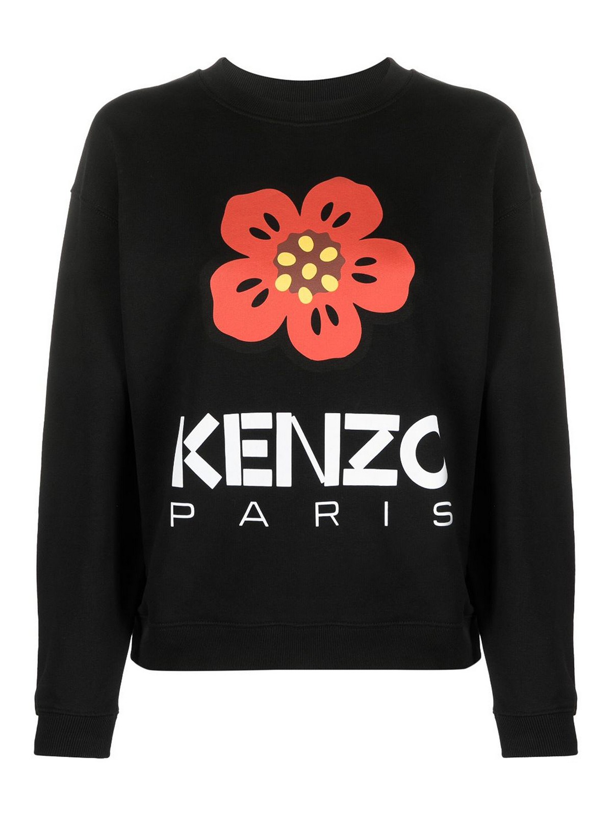 Shop Kenzo Boke Flower Cotton Sweatshirt In Black