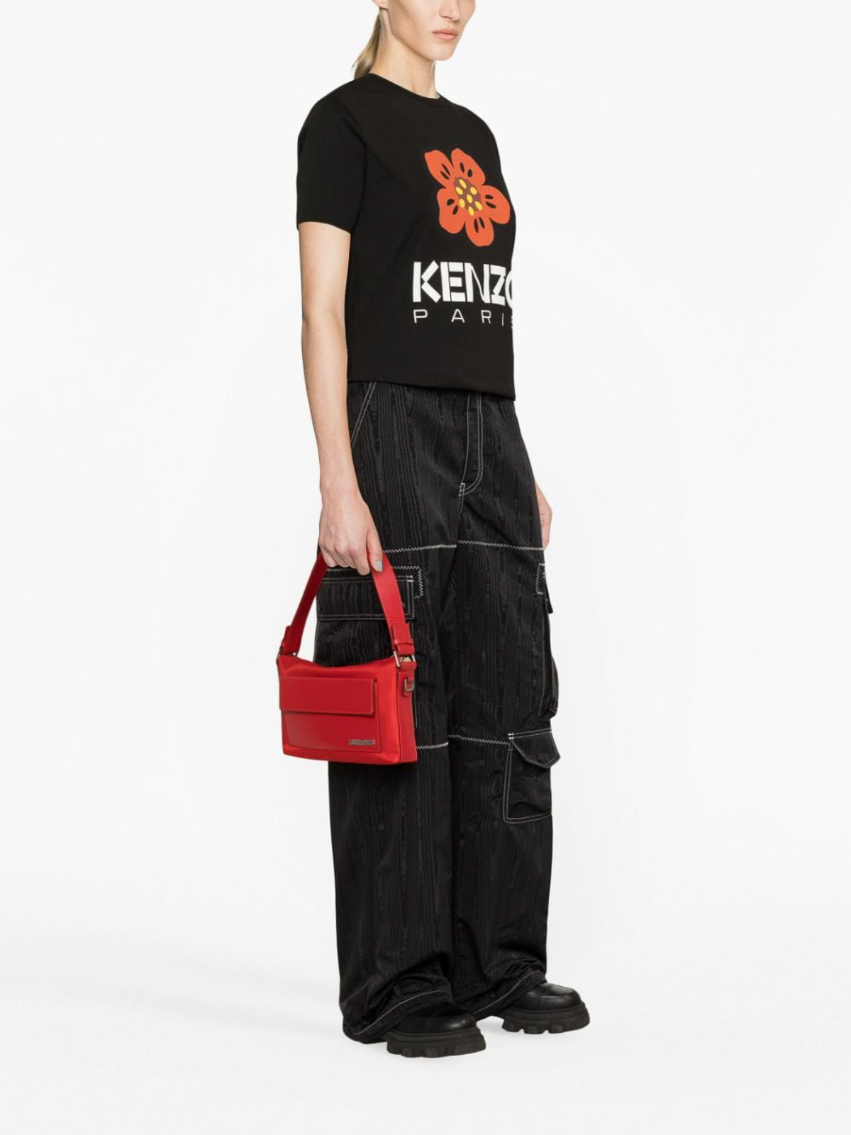 Shop Kenzo Boke Flower Cotton T-shirt In Black