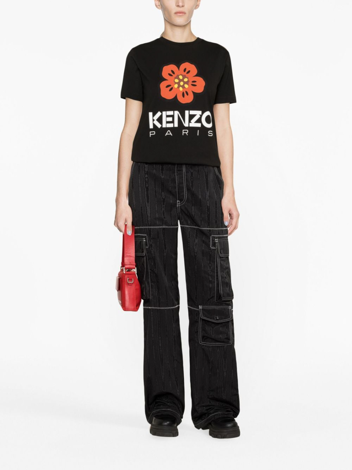 Shop Kenzo Boke Flower Cotton T-shirt In Black