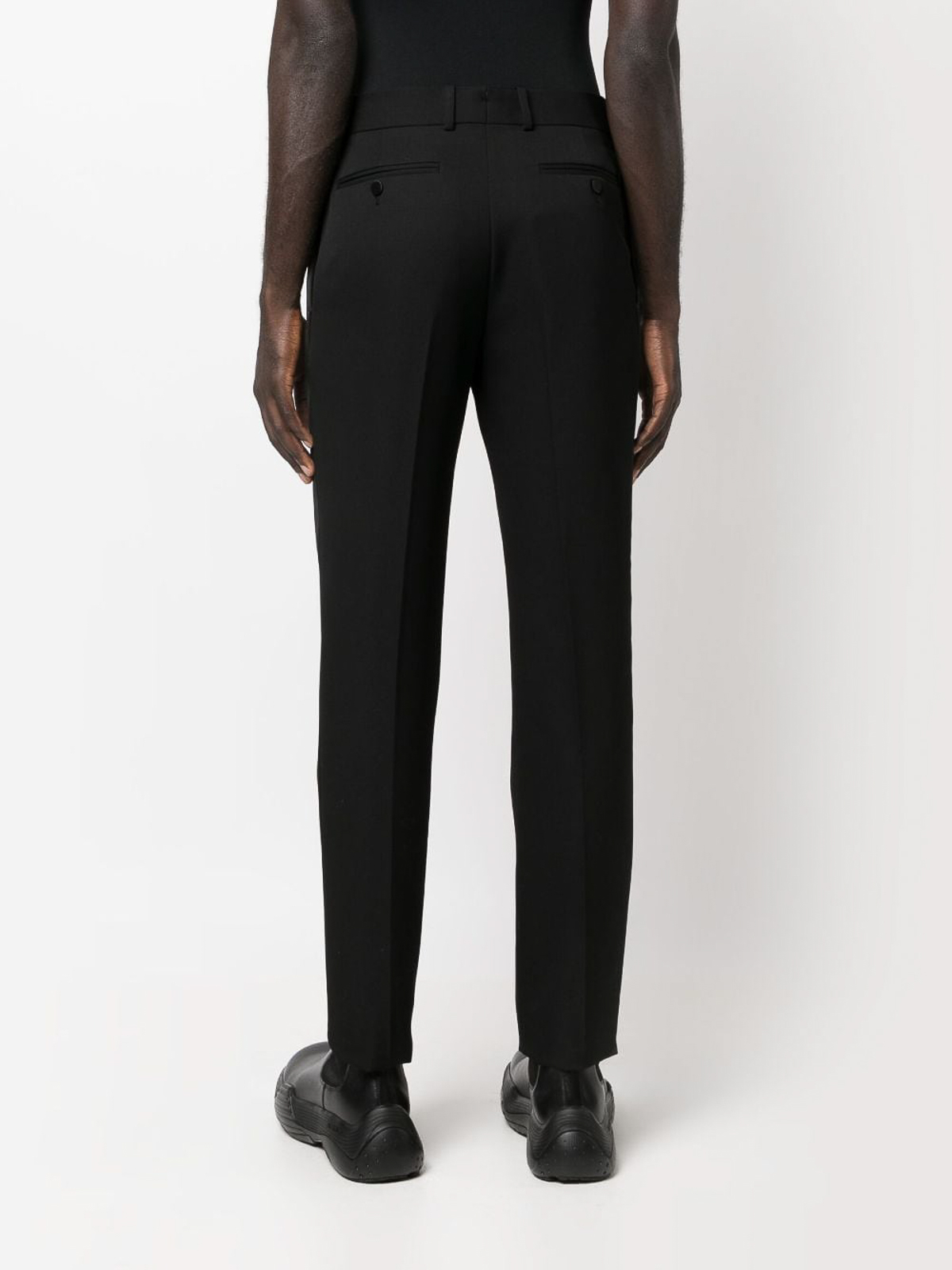 Shop Alexander Mcqueen Wool Trousers In Black