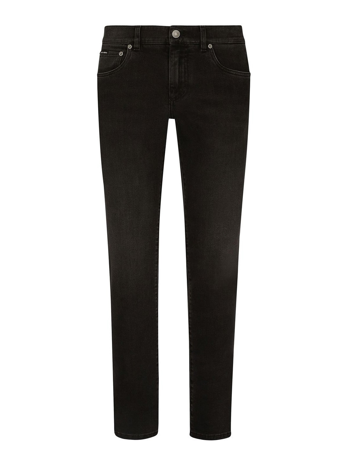 Dolce & Gabbana Denim Cotton Jeans In Negro