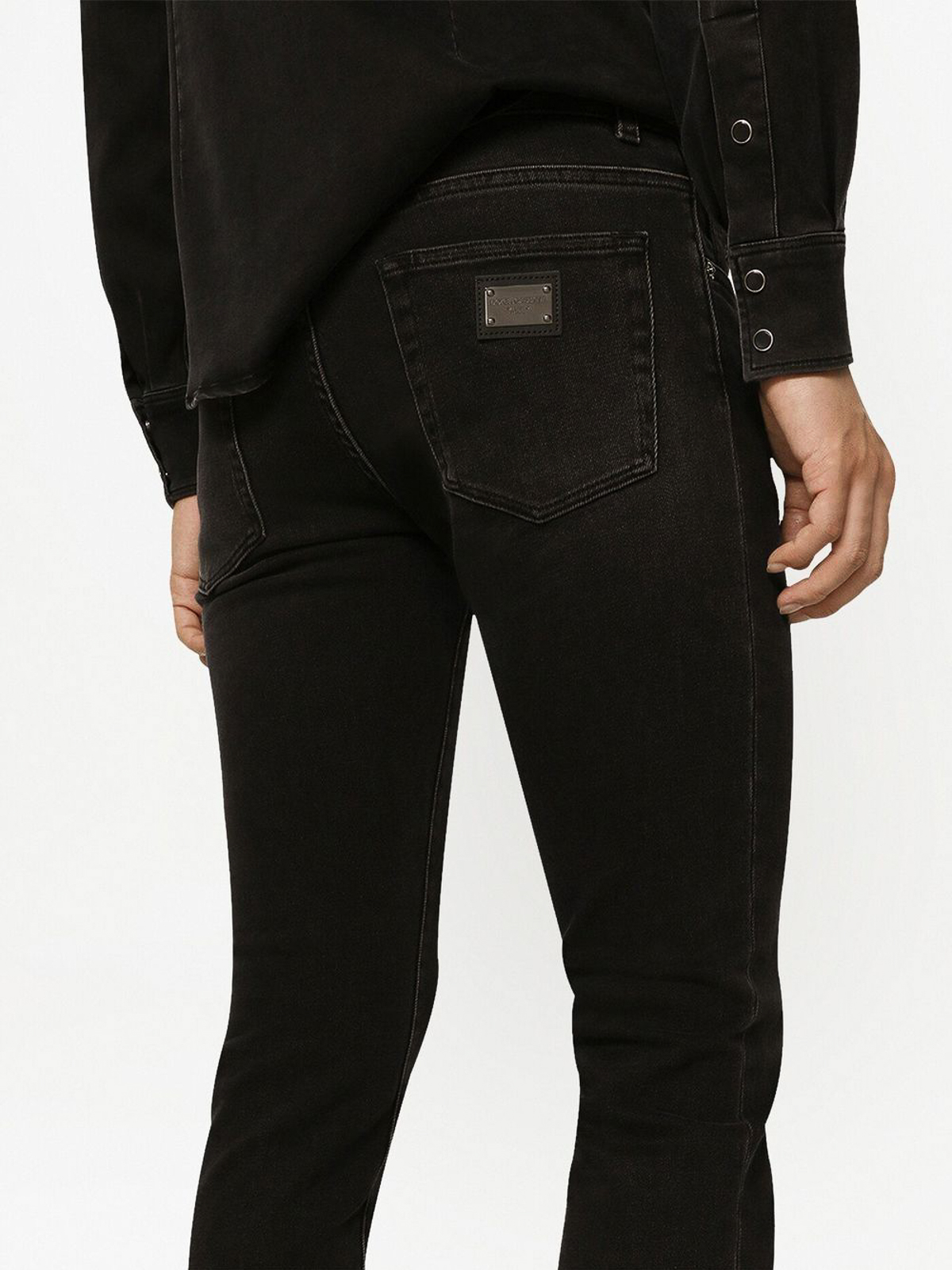 Shop Dolce & Gabbana Denim Cotton Jeans In Negro