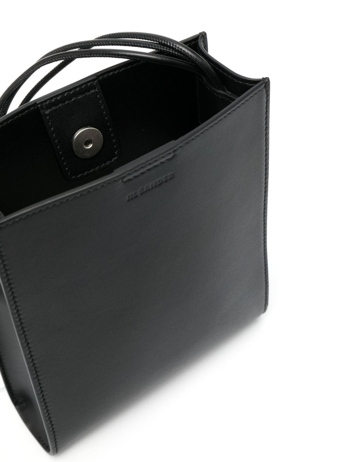 Shop Jil Sander Tangle Small Leather Crossbody Bag In Black