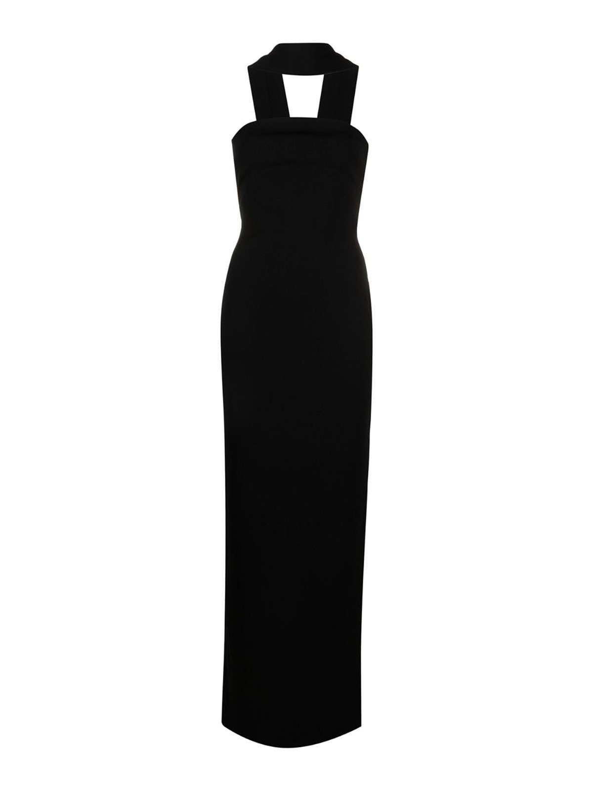 Solace London Amari midi dress - Black|OS36031CREPEKNITBLACK