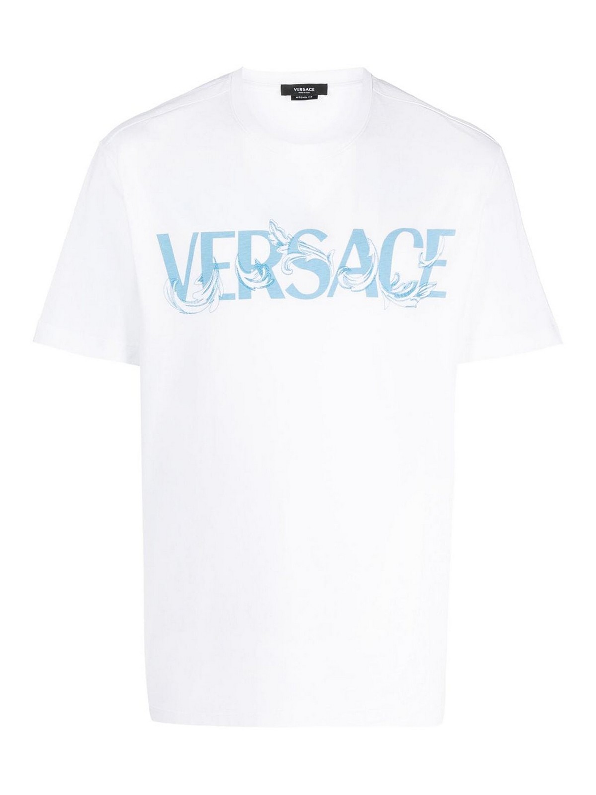 T-shirts Versace - Logo cotton t-shirt - 10069741A049492WI20
