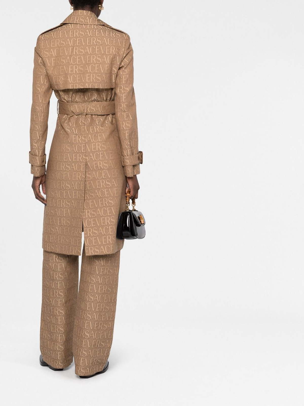 vuitton monogram belted trench
