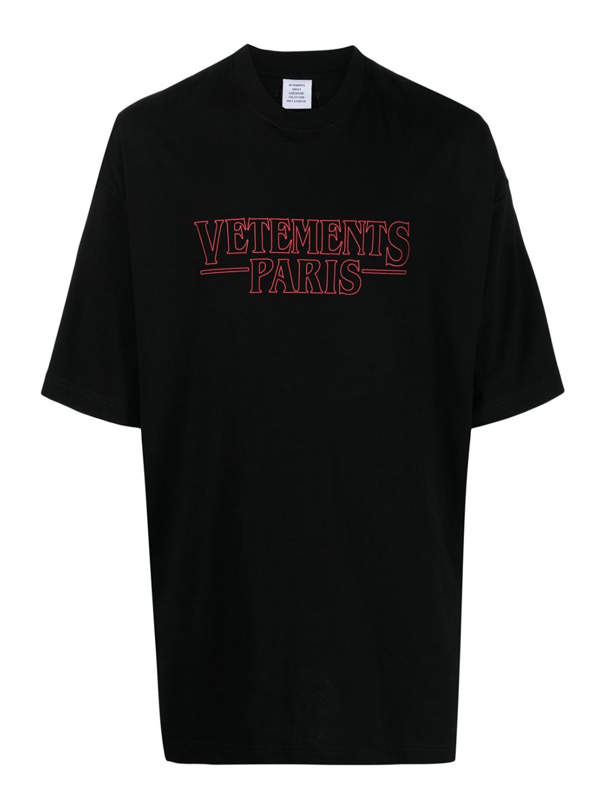 Shop Vetements Paris Cotton T-shirt In Black