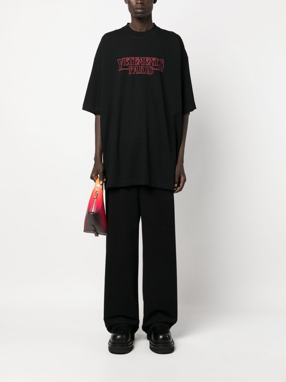 Shop Vetements Paris Cotton T-shirt In Black