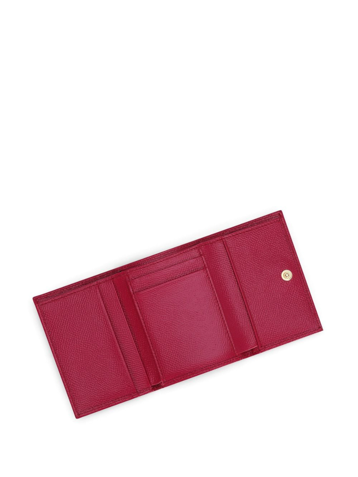 Shop Dolce & Gabbana Leather Flap Wallet In Red
