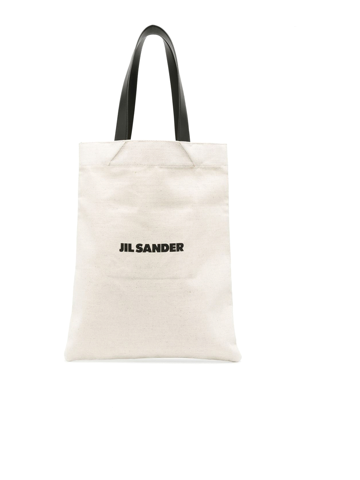 Shop Jil Sander Book Tote Linen Shopping Bag In Beige