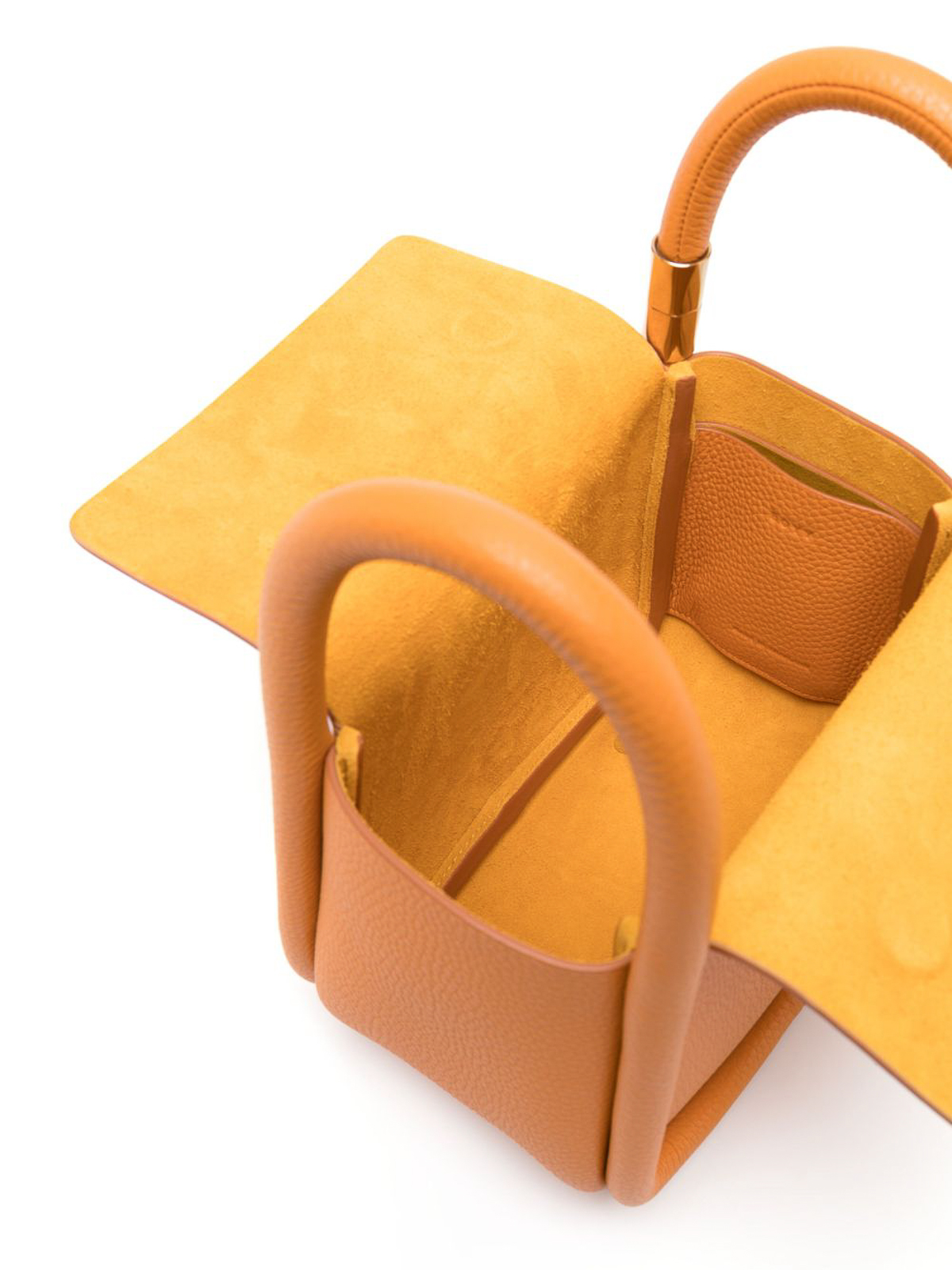 Shop Boyy Wonton 20 Pebble Leather Handbag In Naranja