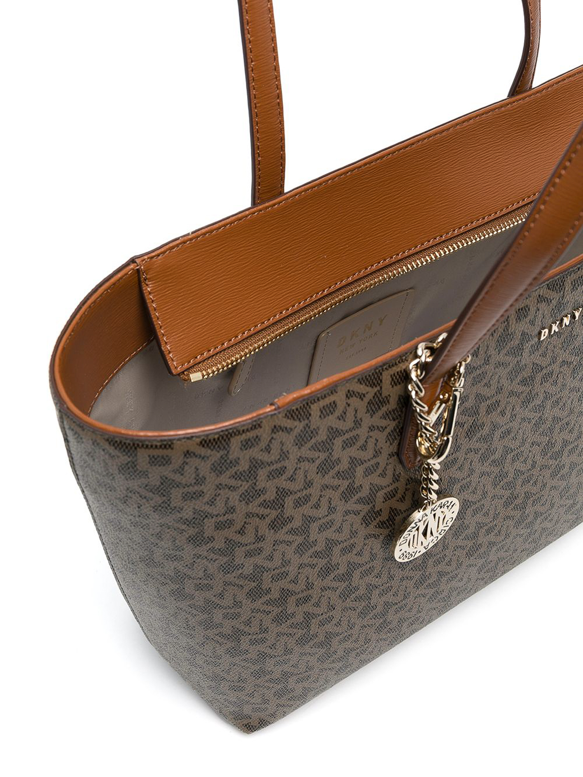 Dkny Bryant monogram shopping bag - Brown|R74AJ014BRYANTD3E