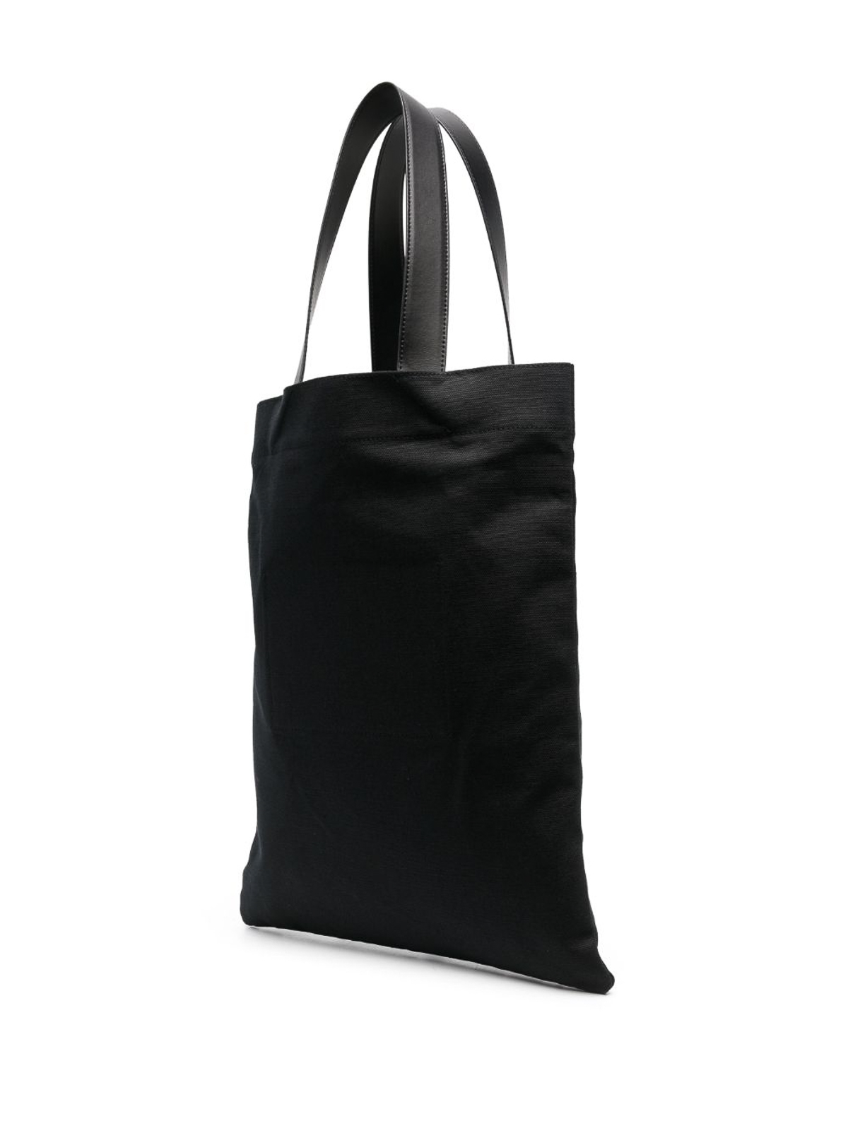 Shop Jil Sander Book Tote Canvas Shopping Bag In Black