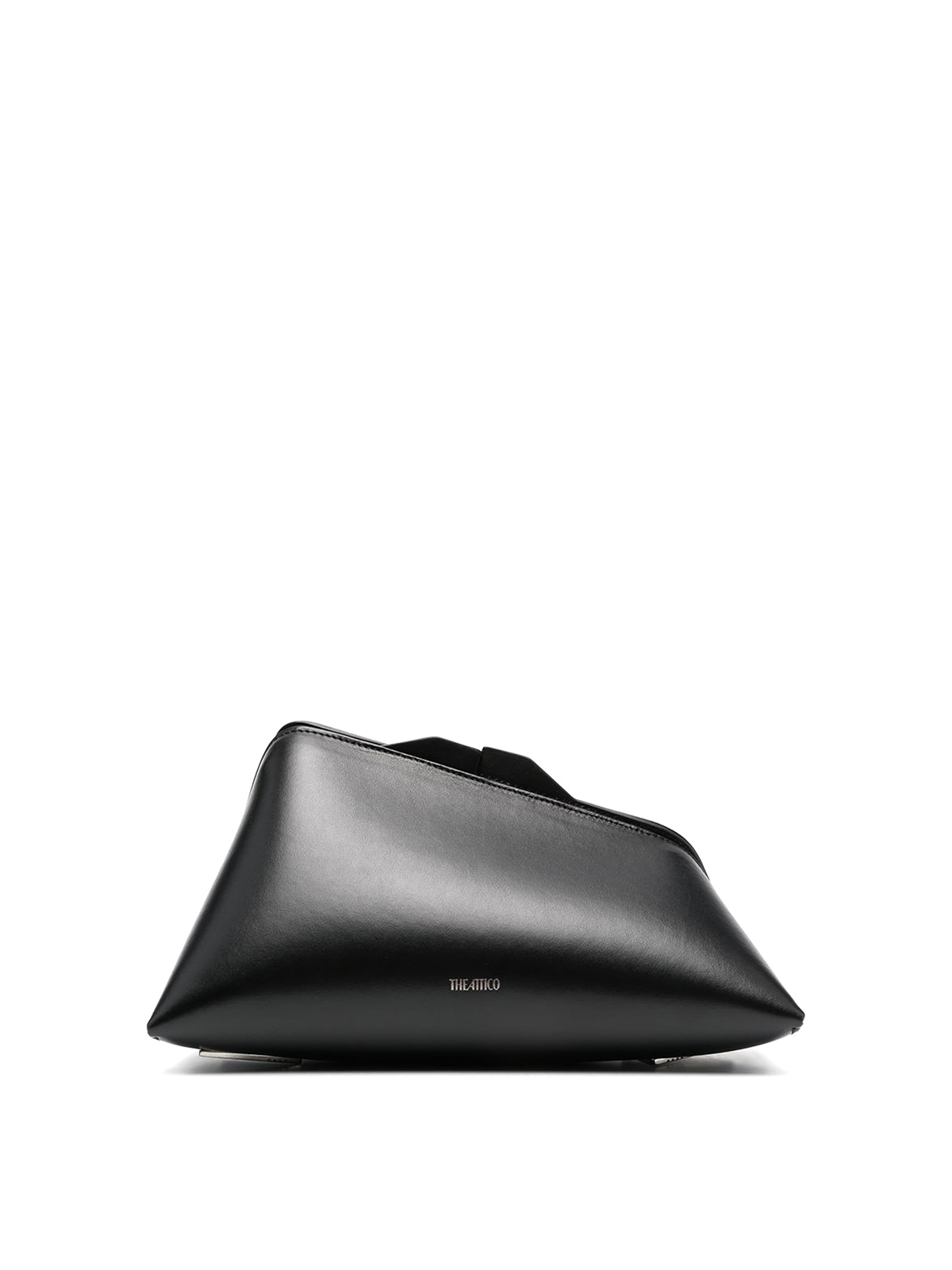 Attico 8.30 Pm Leather Clutch Bag In Black