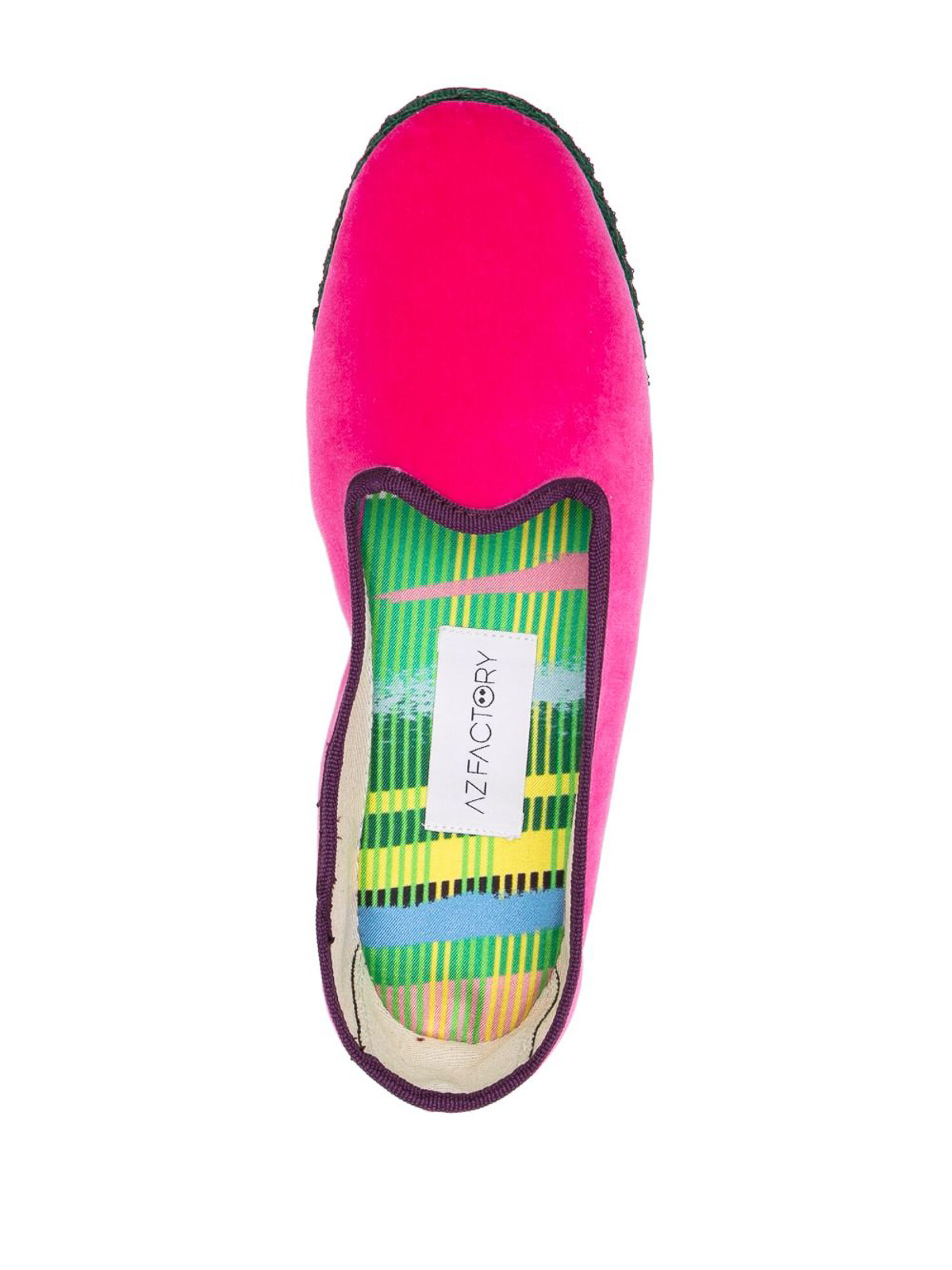 Shop Az Factory Velvet Slippers In Multicolour