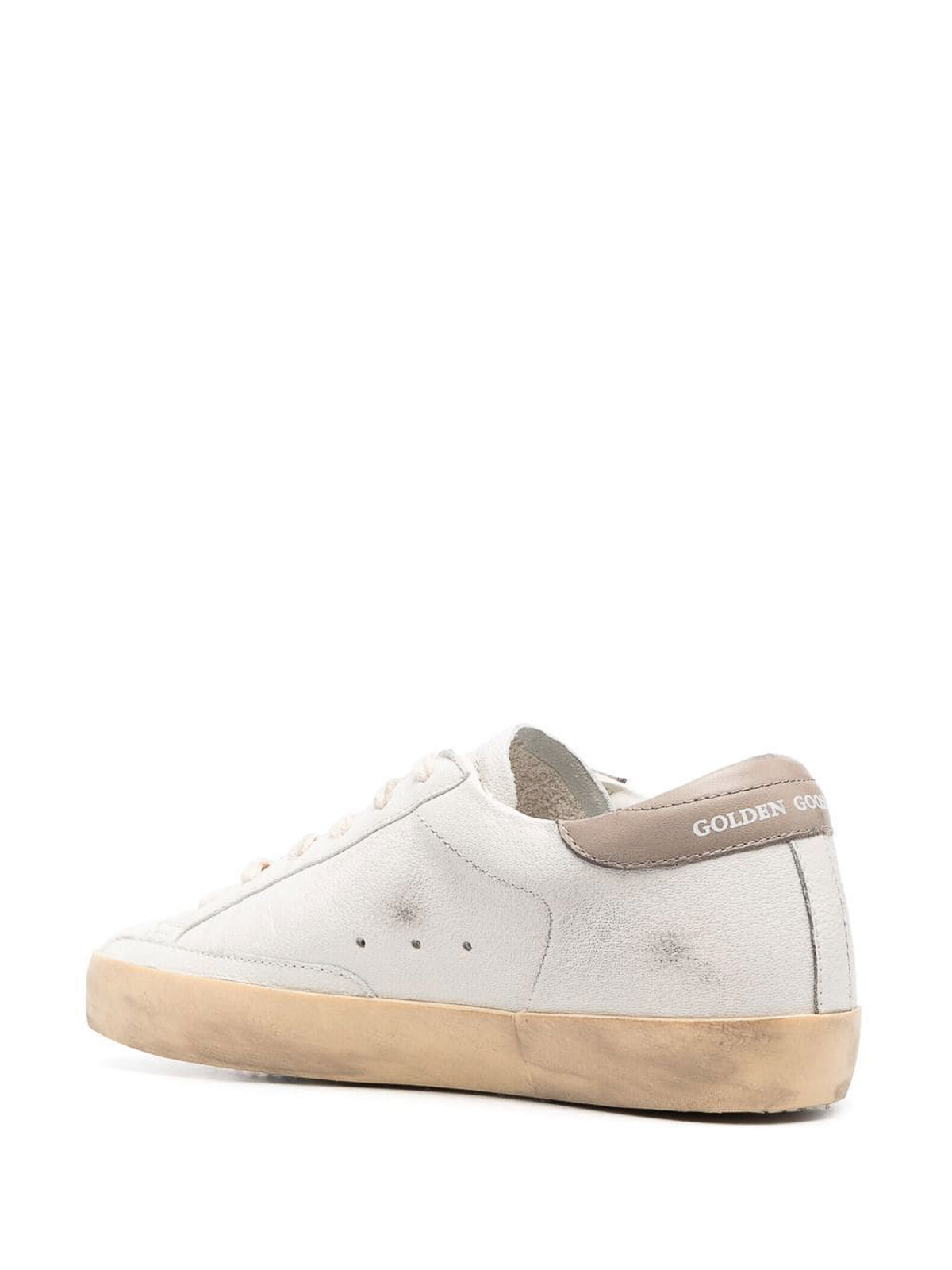 Golden Goose Super-star Leather Sneakers In White