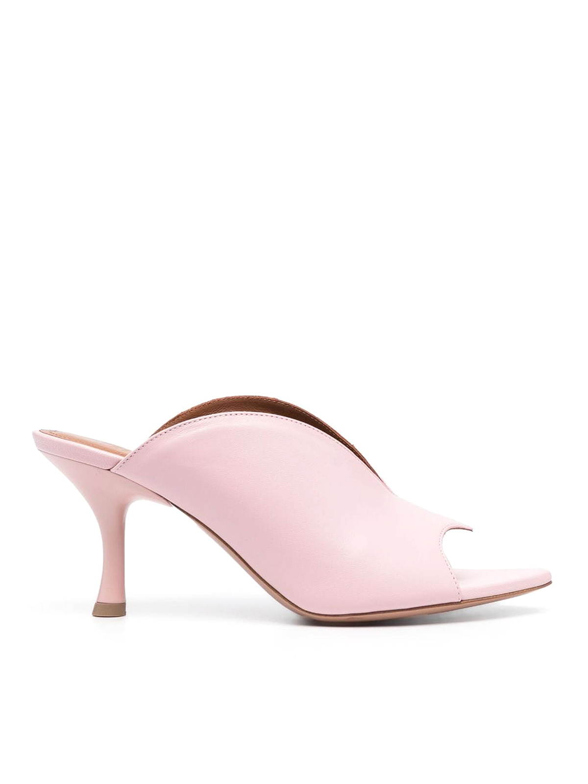 Malone Souliers Henri Leather Heel Mules In Color Carne Y Neutral