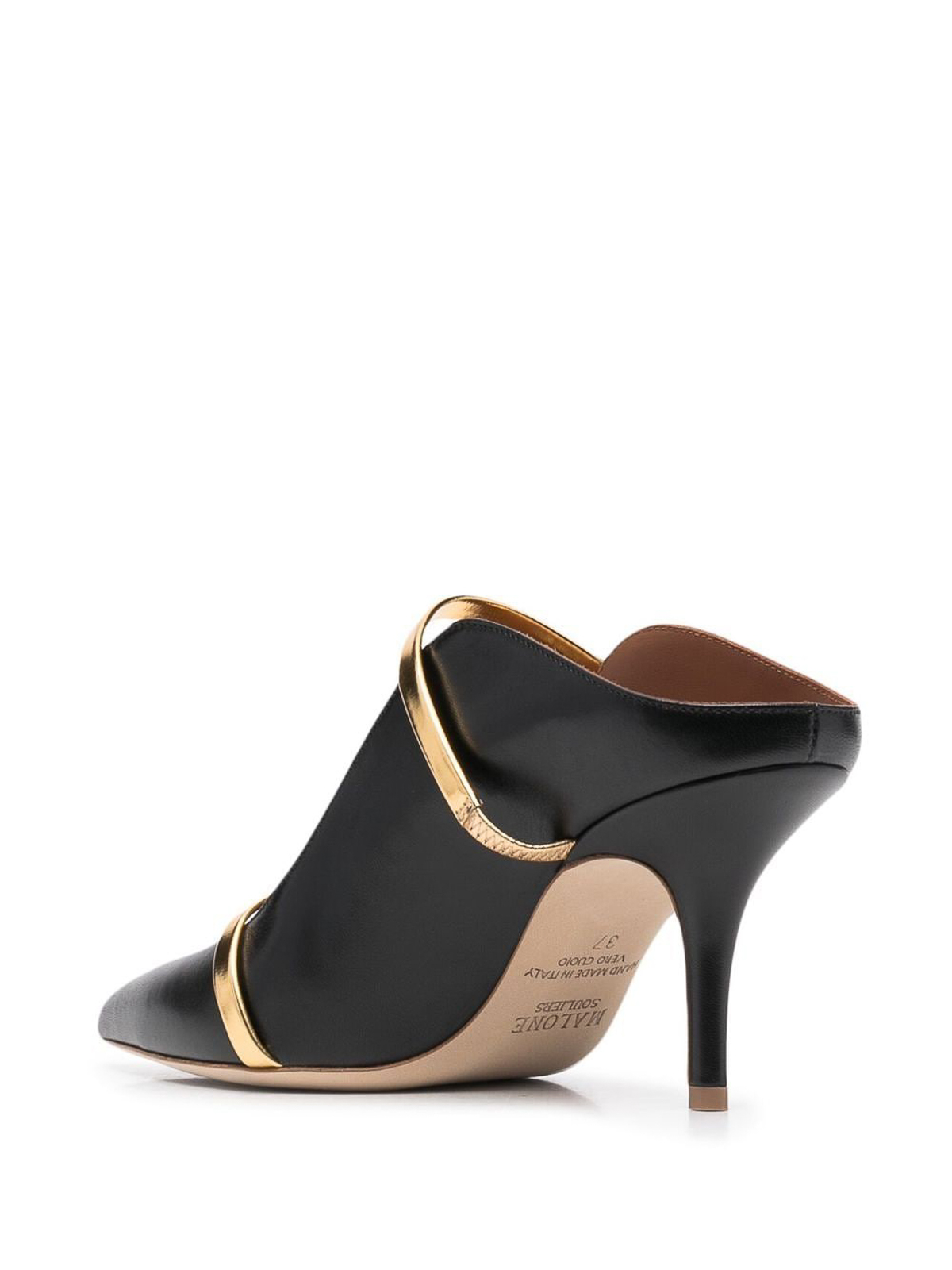 Shop Malone Souliers Maureen Leather Pumps In Negro