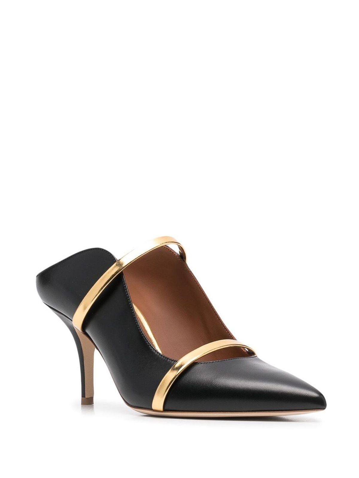 Shop Malone Souliers Maureen Leather Pumps In Negro