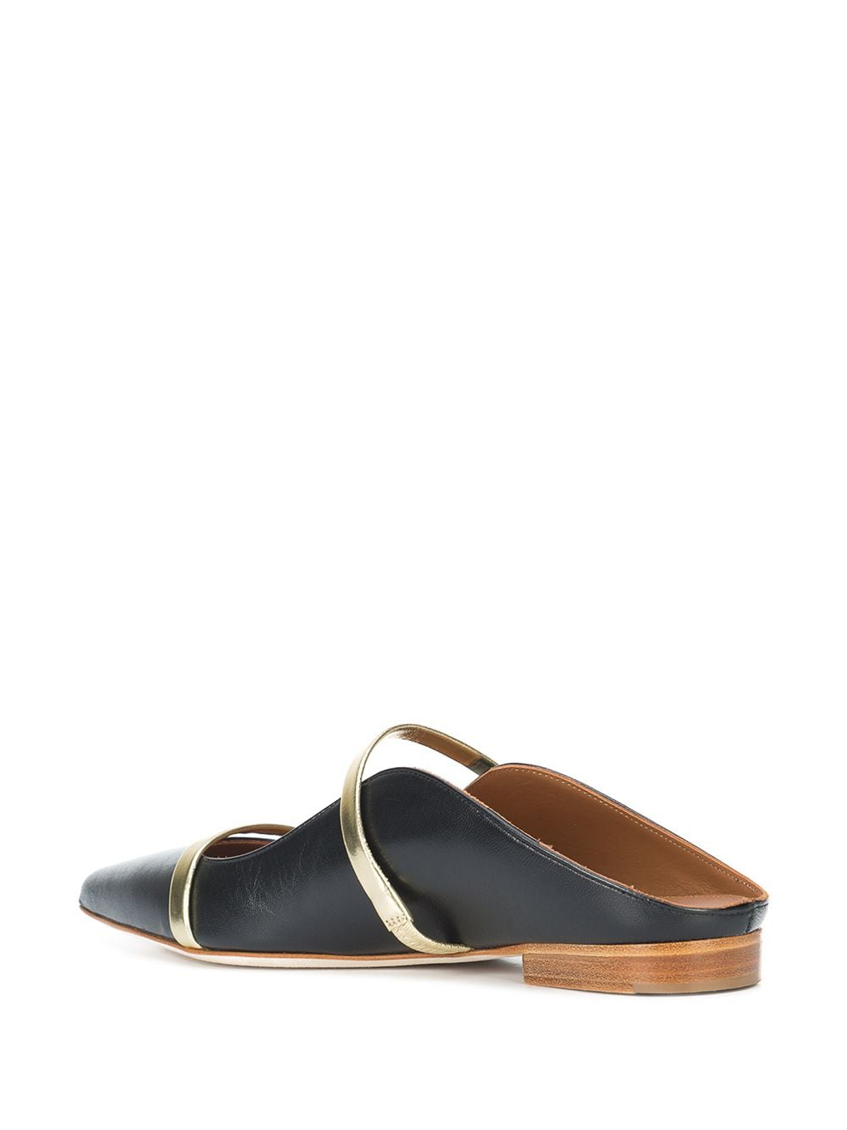 Shop Malone Souliers Maureen Leather Slippers In Black