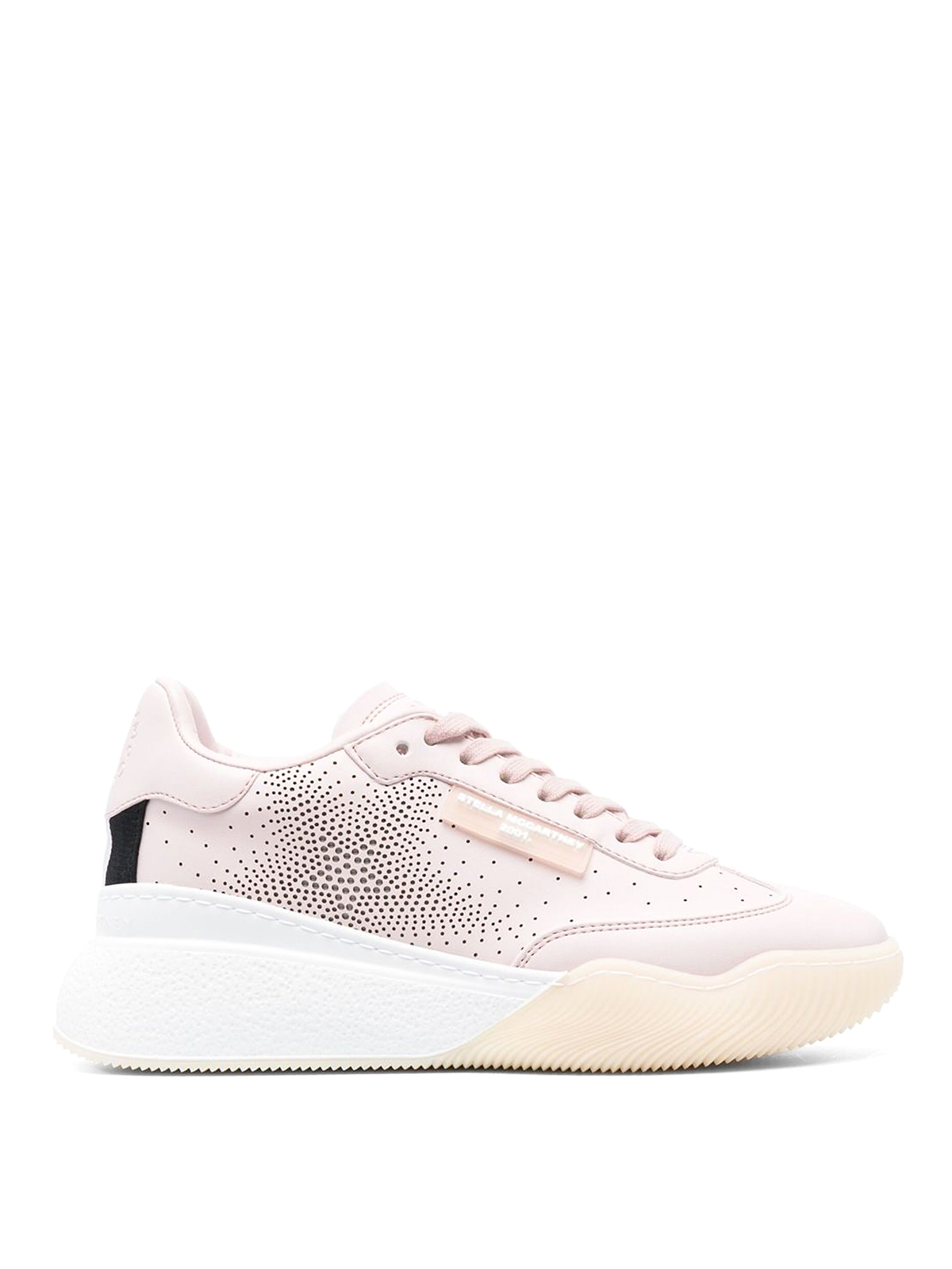 Stella Mccartney Loop Faux-leather Trainers In Colour Carne Y Neutral