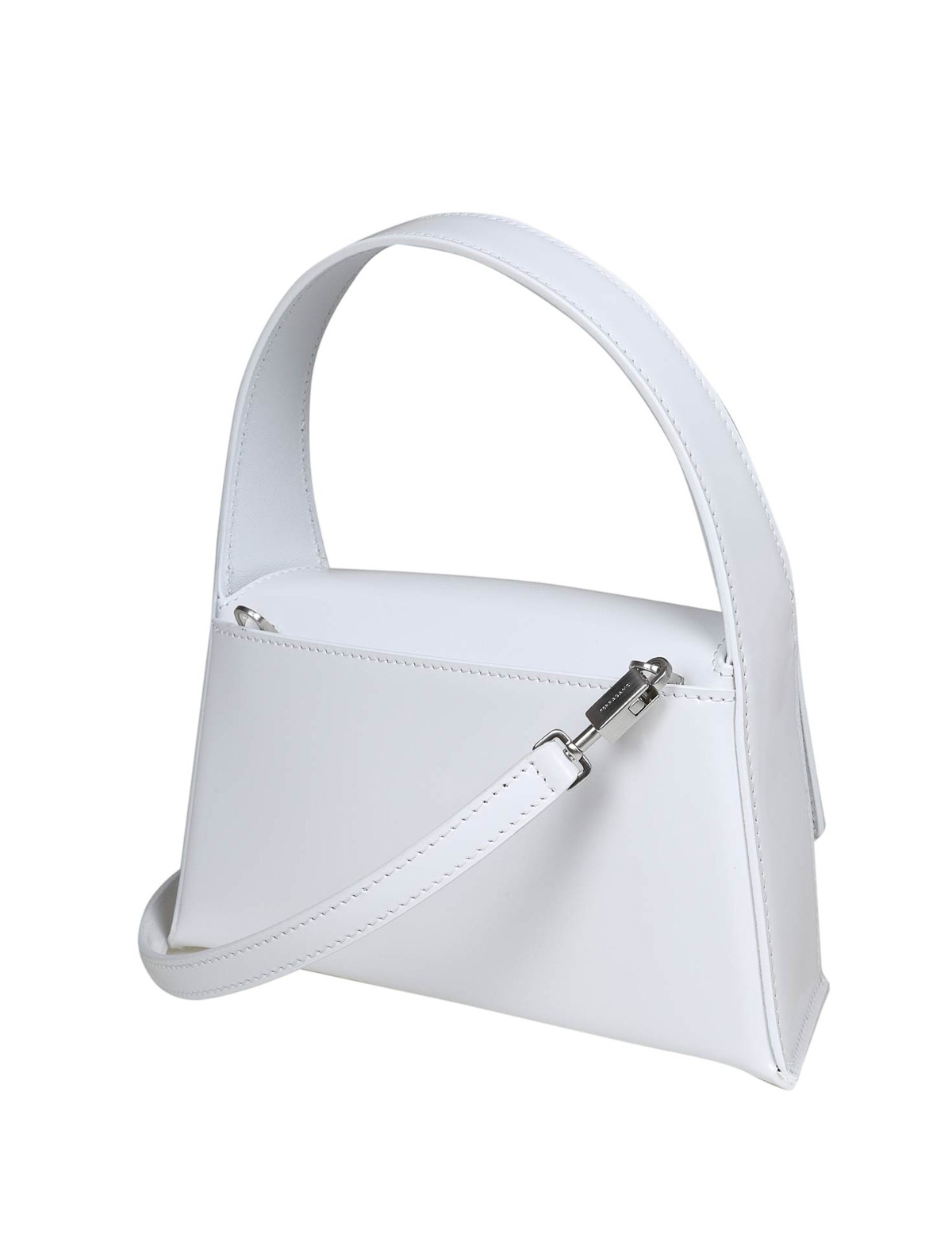 Shop Ferragamo Geometric Shoulder Bag In White In Beige
