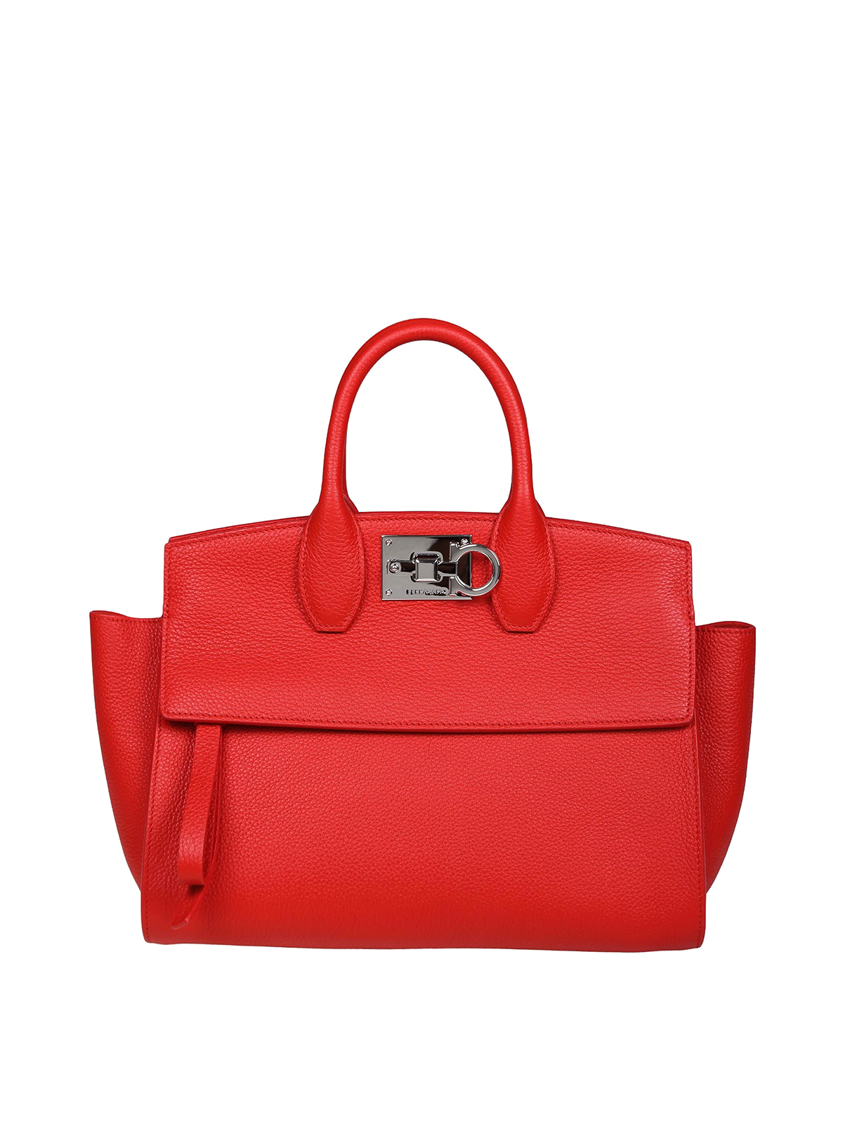 Ferragamo Studio Soft Leather Handbag In Red