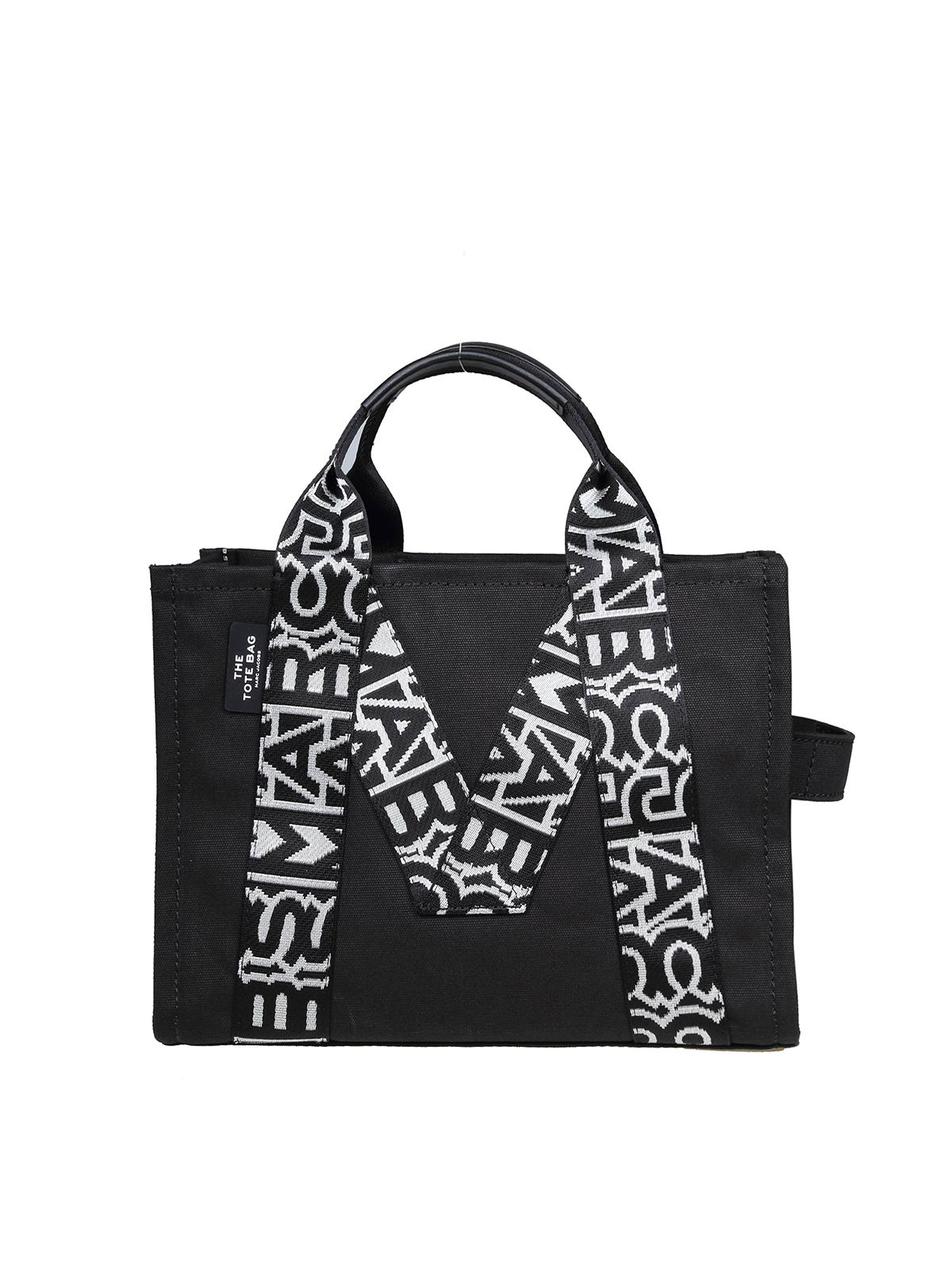 Marc Jacobs The Medium Tote In Black Canvas With Monogram