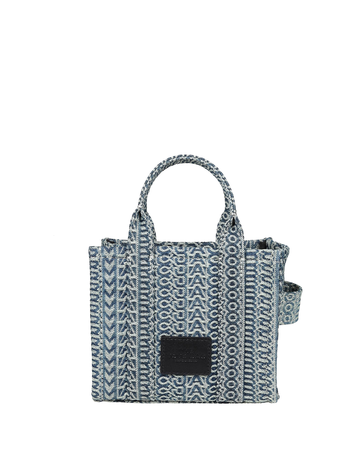 Marc Jacobs The Micro Tote In Denim Monogramma In Blue