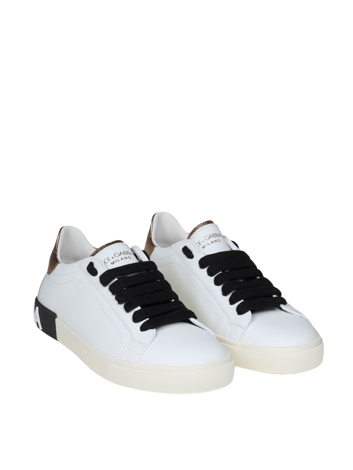 スニーカー DOLCE  GABBANA Women Sneakers CK2203AM78089662 White Dolce & Gabbana low sneakers in white calfskin