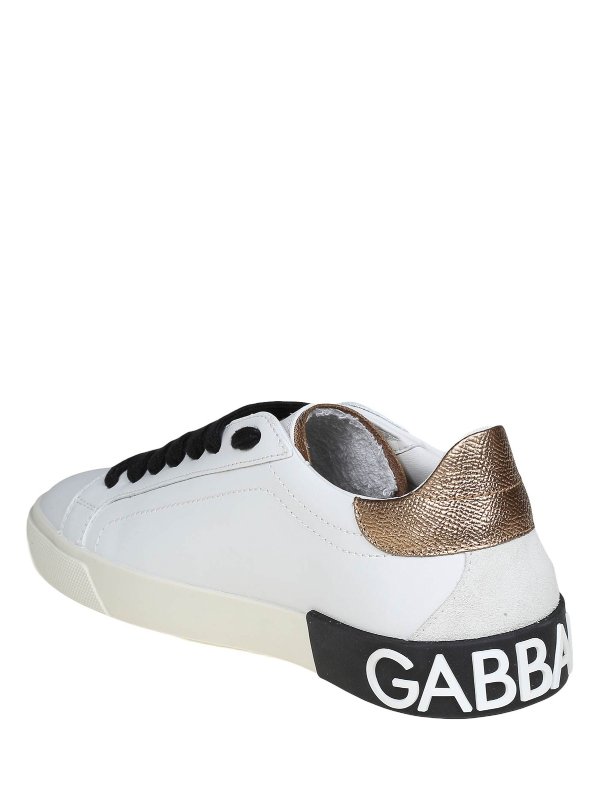 スニーカー DOLCE  GABBANA Women Sneakers CK2203AM78089662 White Portofino vintage calfskin sneakers in White for Women