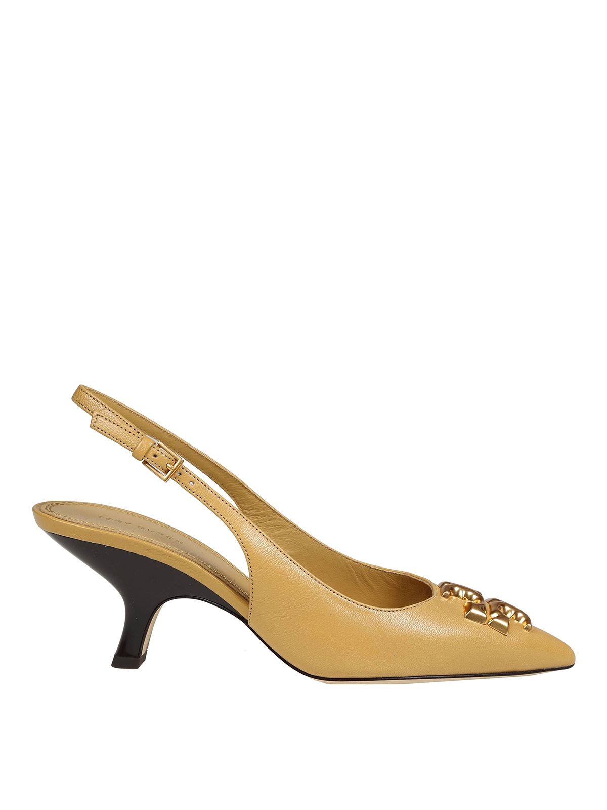 Tory Burch Eleanor Pump In Sand Buff Leather In Beis