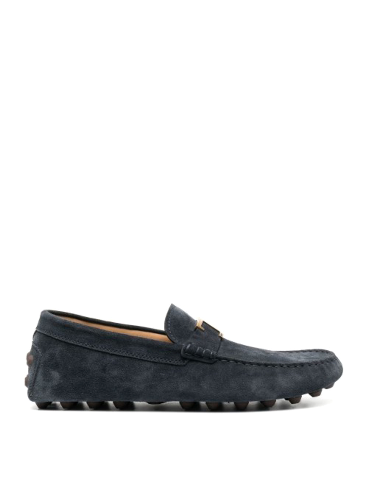Tod's Leather Loafers In Blue