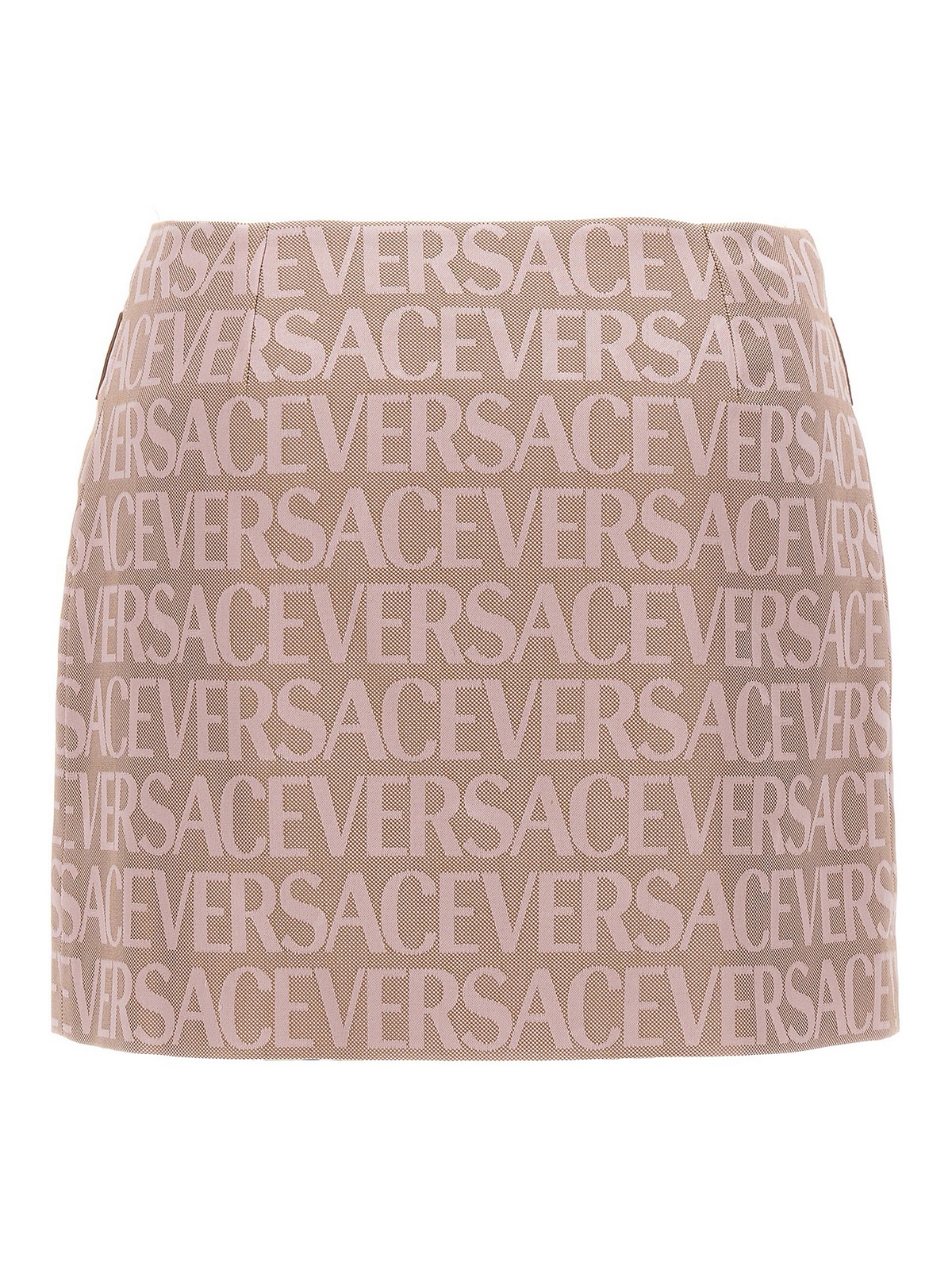 Shop Versace Allover' La Vacanza Capsule Skirt In Rosado