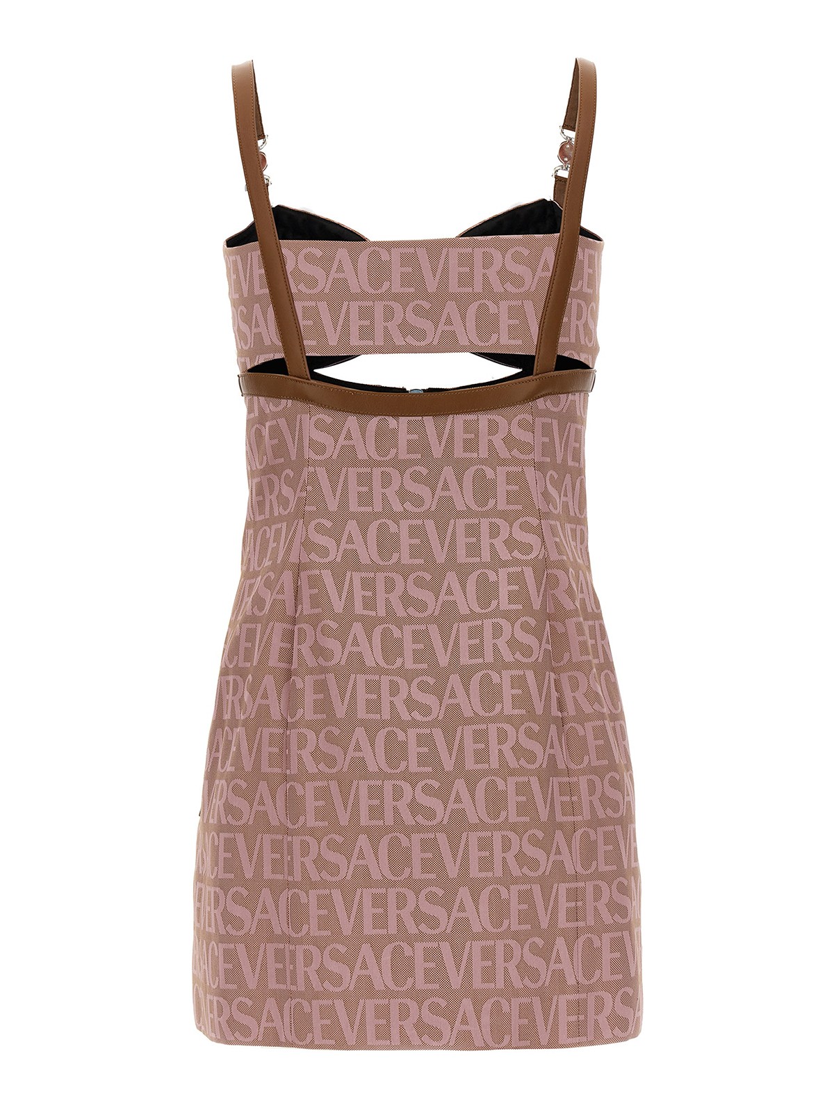 Shop Versace Allover' La Vacanza Capsule Dress In Pink