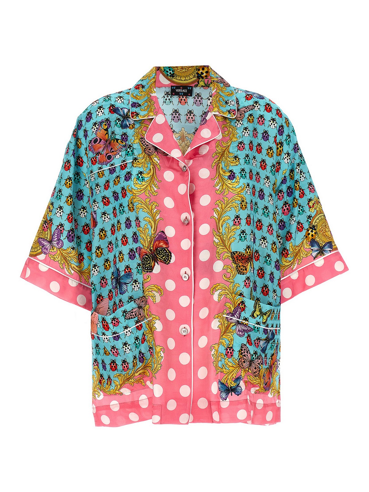 Shop Versace La Vacanza Capsule Shirt In Multicolor