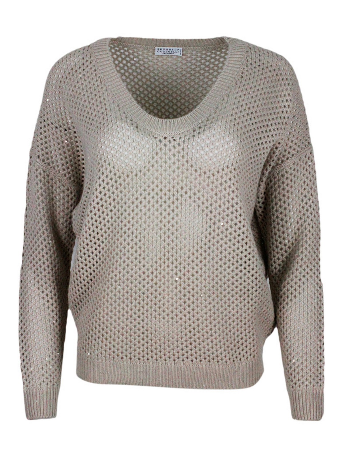 Brunello Cucinelli Beige Sweaters In Beis