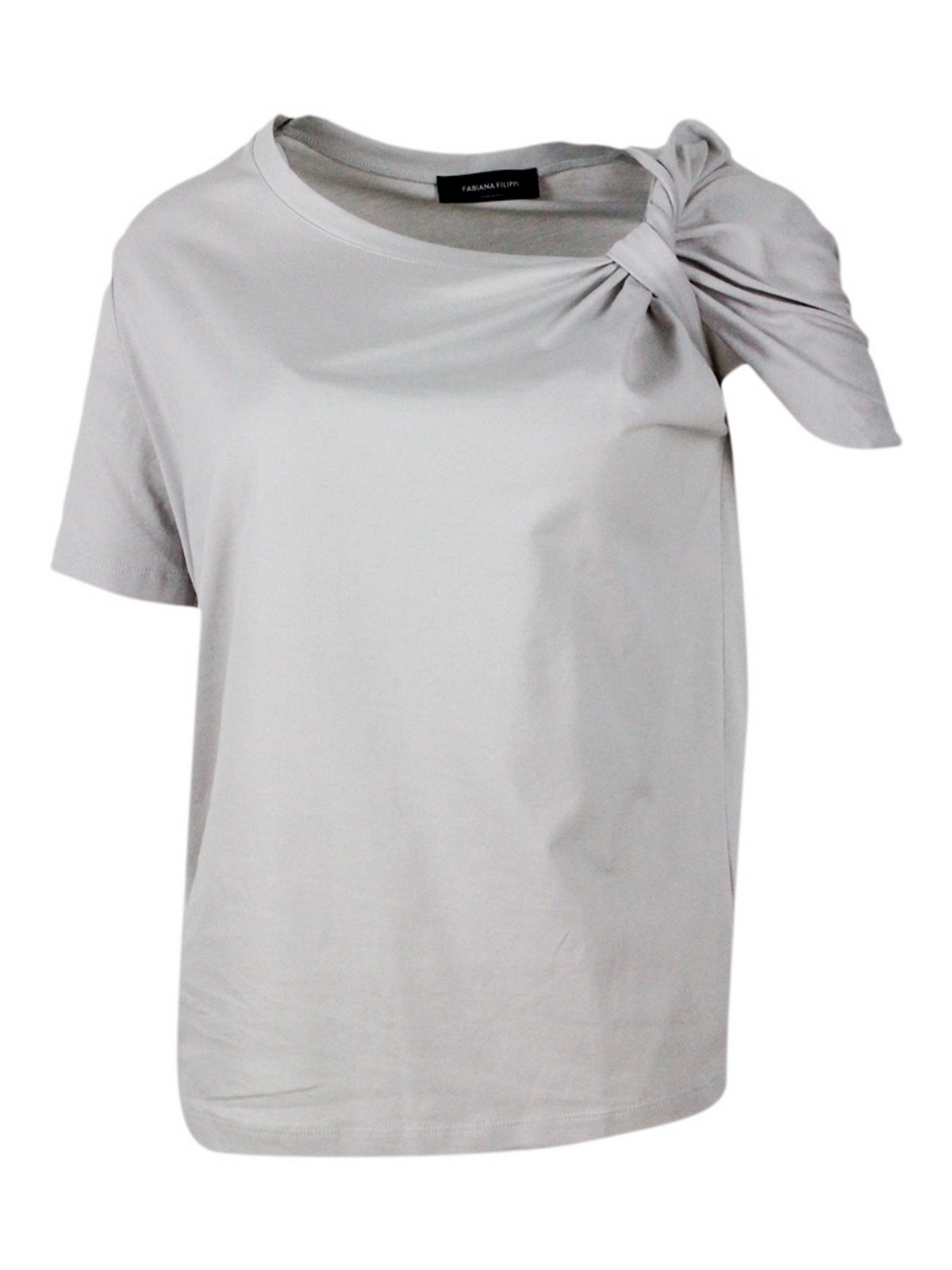 Shop Fabiana Filippi T-shirts And Polos Beige In Light Grey
