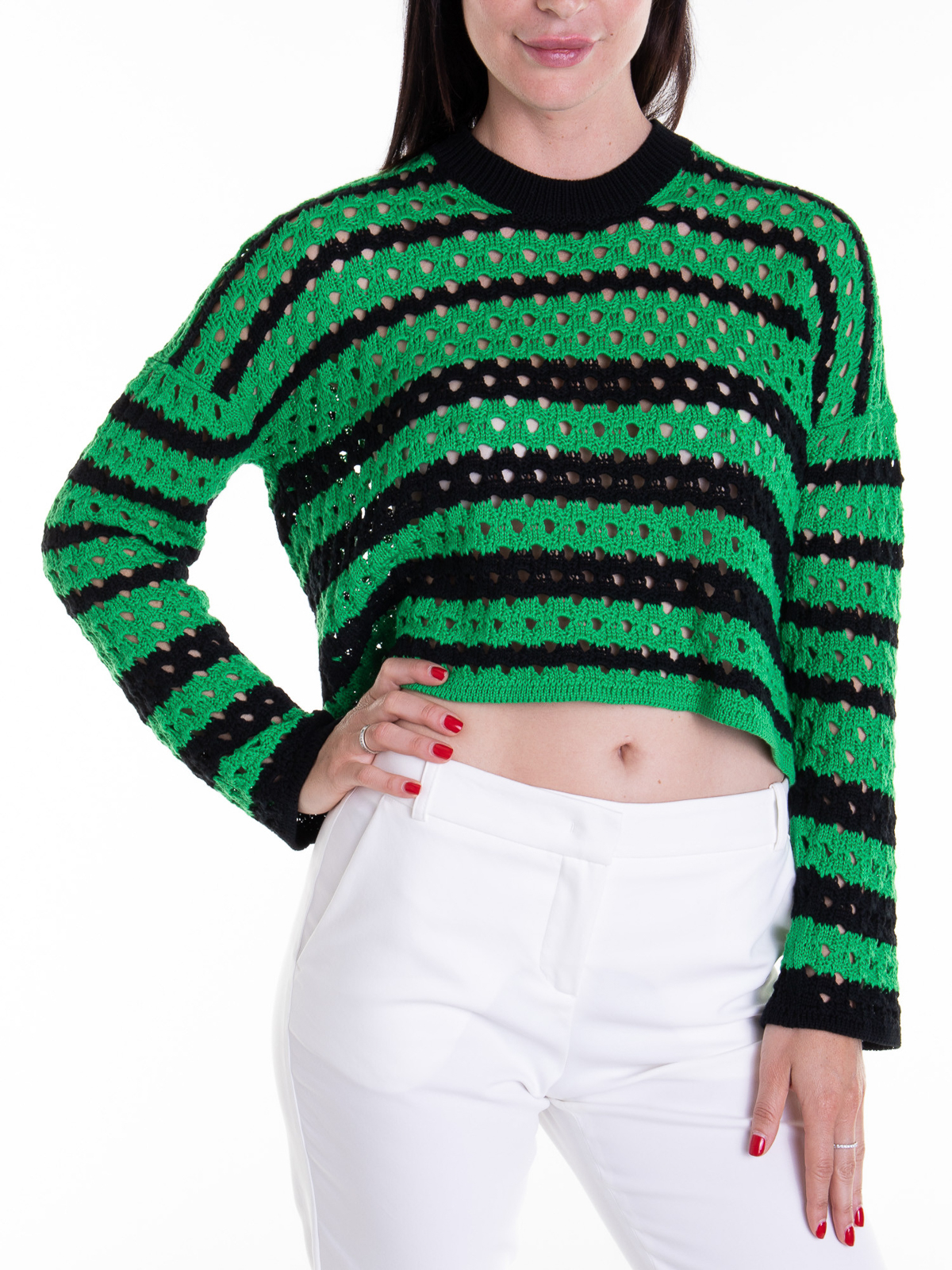 Shop Red Valentino Sweater In Green