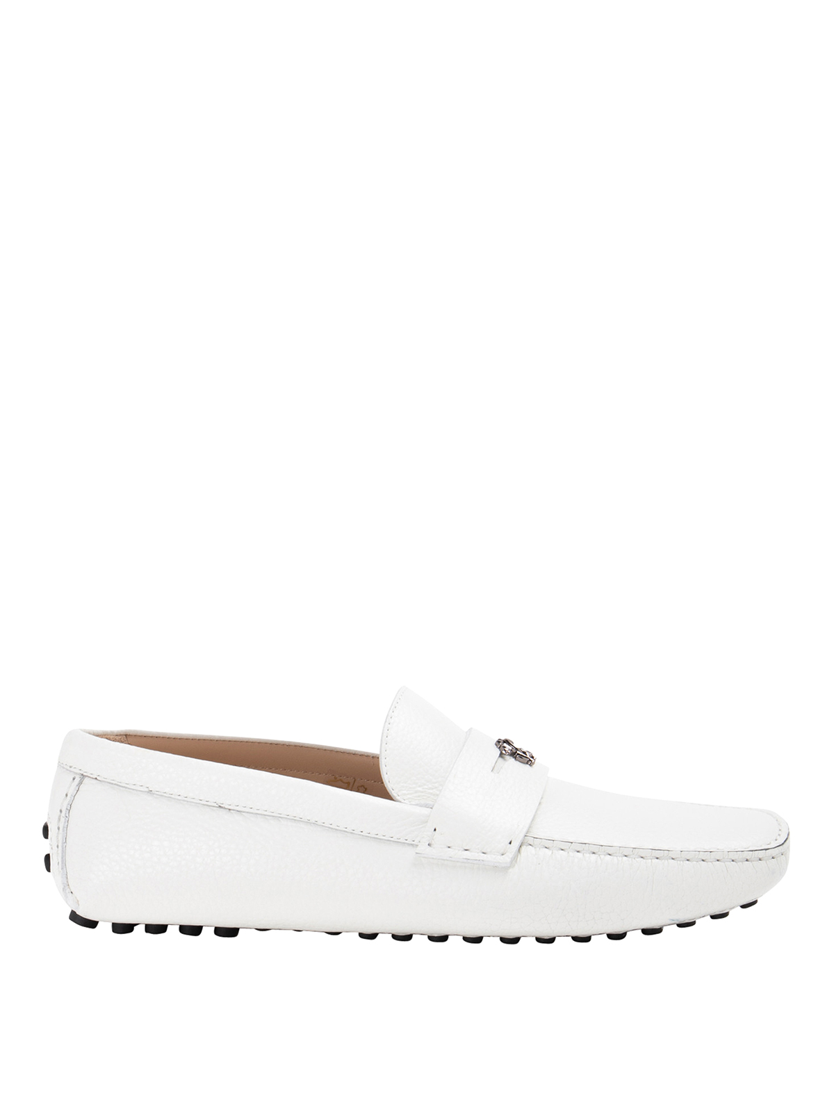 Roberto Cavalli Men’s White Loafers Roberto Cavalli Signature leather loafers - White - Men|2011VARB main image 2