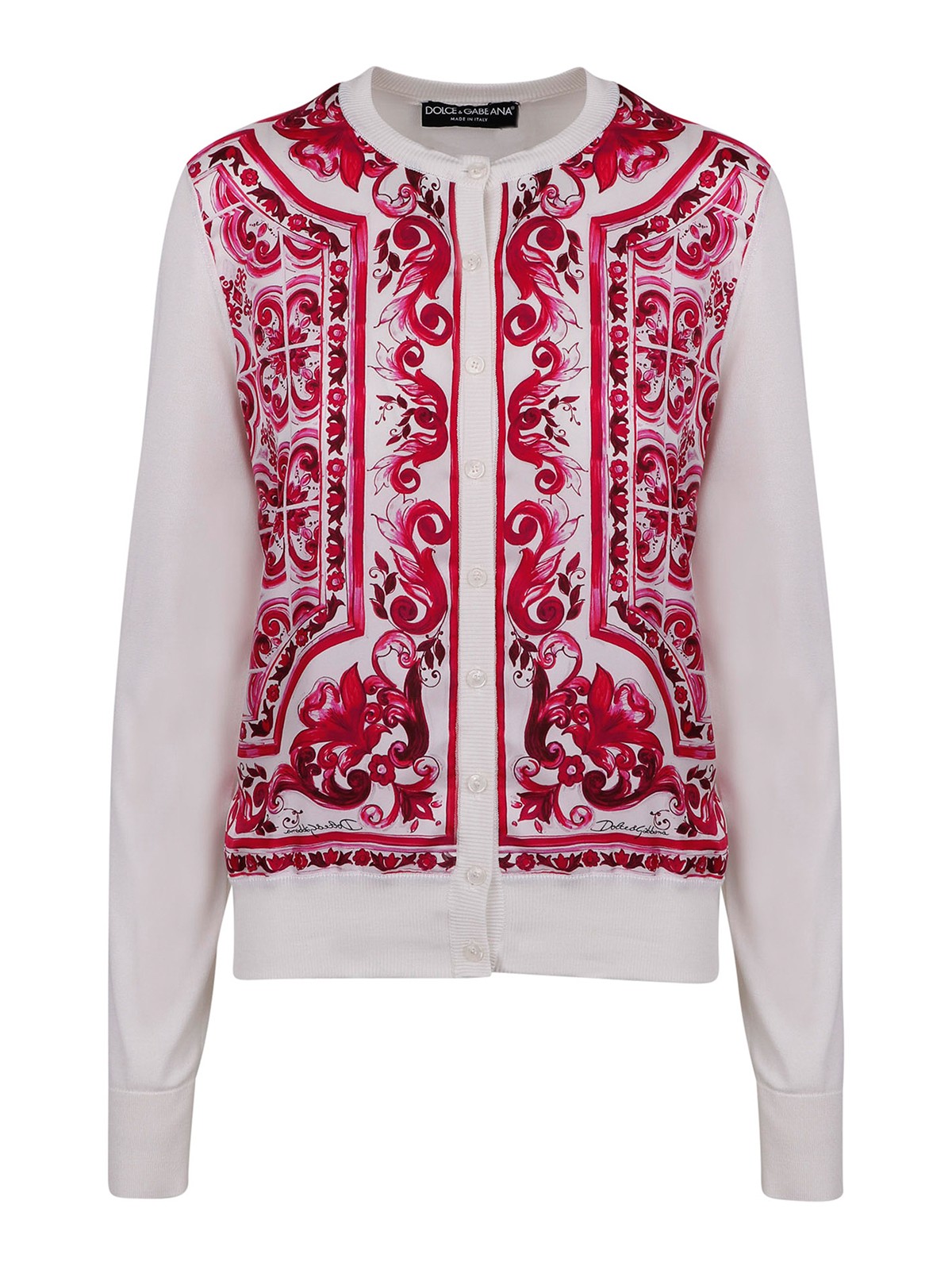 Shop Dolce & Gabbana Cardigan With Print In Rosado
