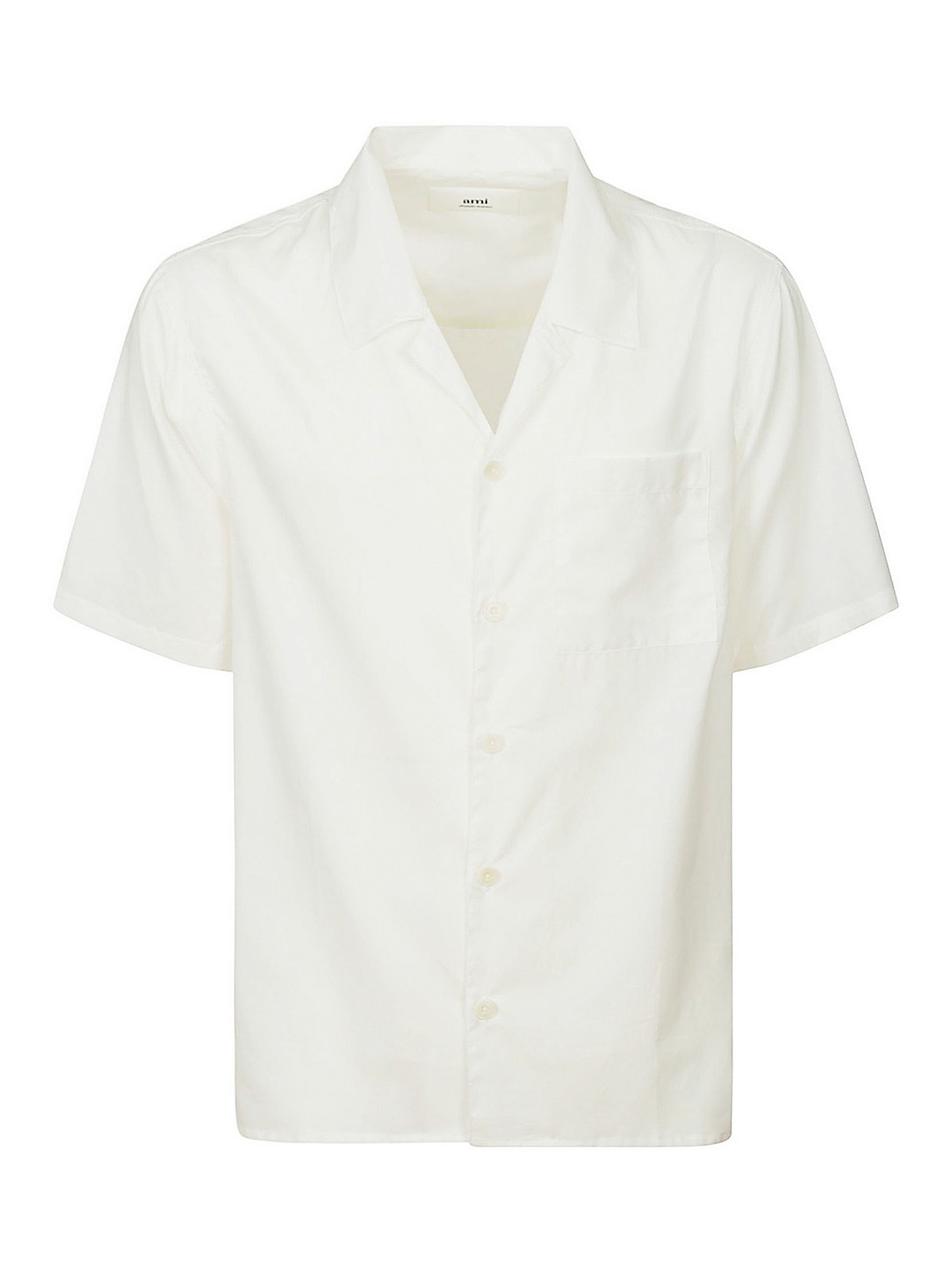 Shop Ami Alexandre Mattiussi Camp Collar Shirt In White