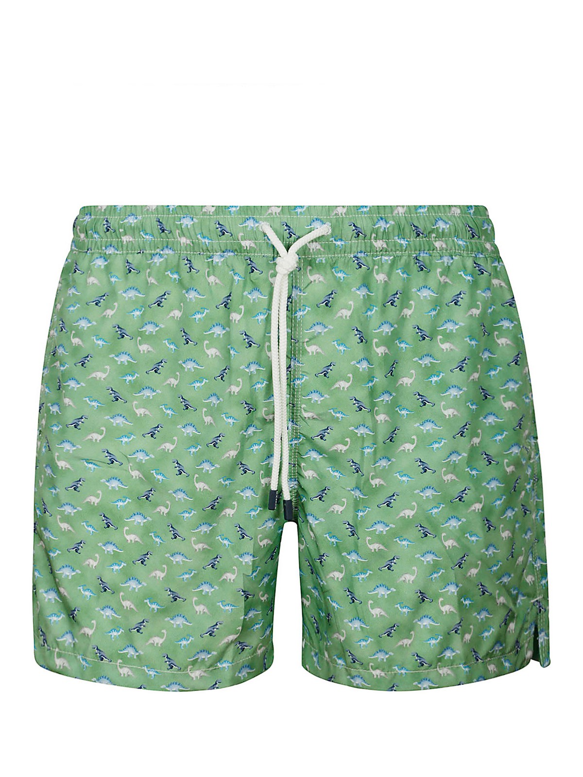 Fedeli Patterned Swim Shorts In Green