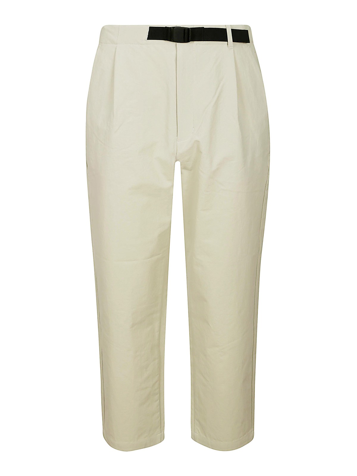 Goldwin One Tuck Tapered Ankle Pants In Light Beige