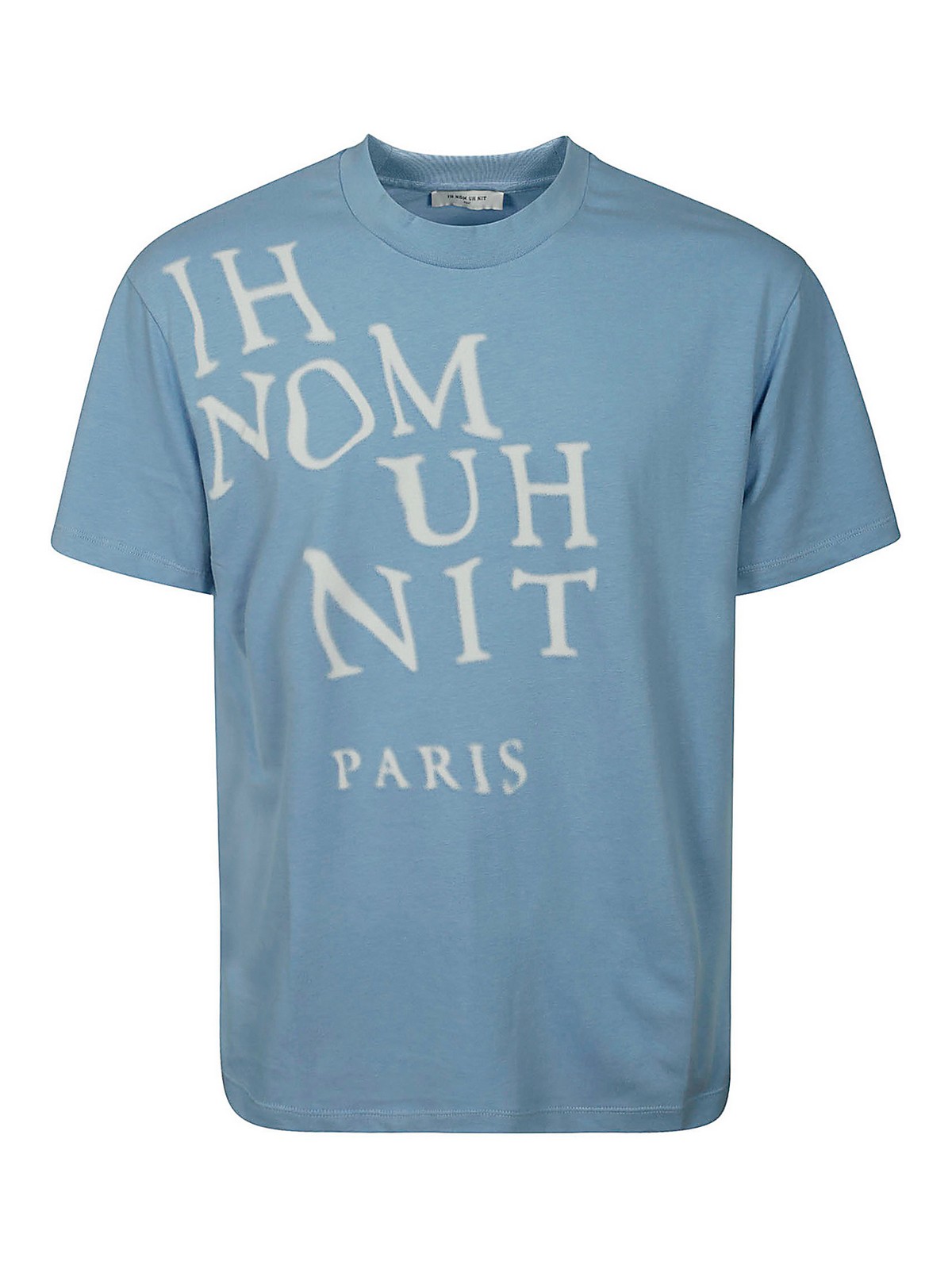 Ih Nom Uh Nit T-shirt Classic Fit With Logo Blurred In Blue