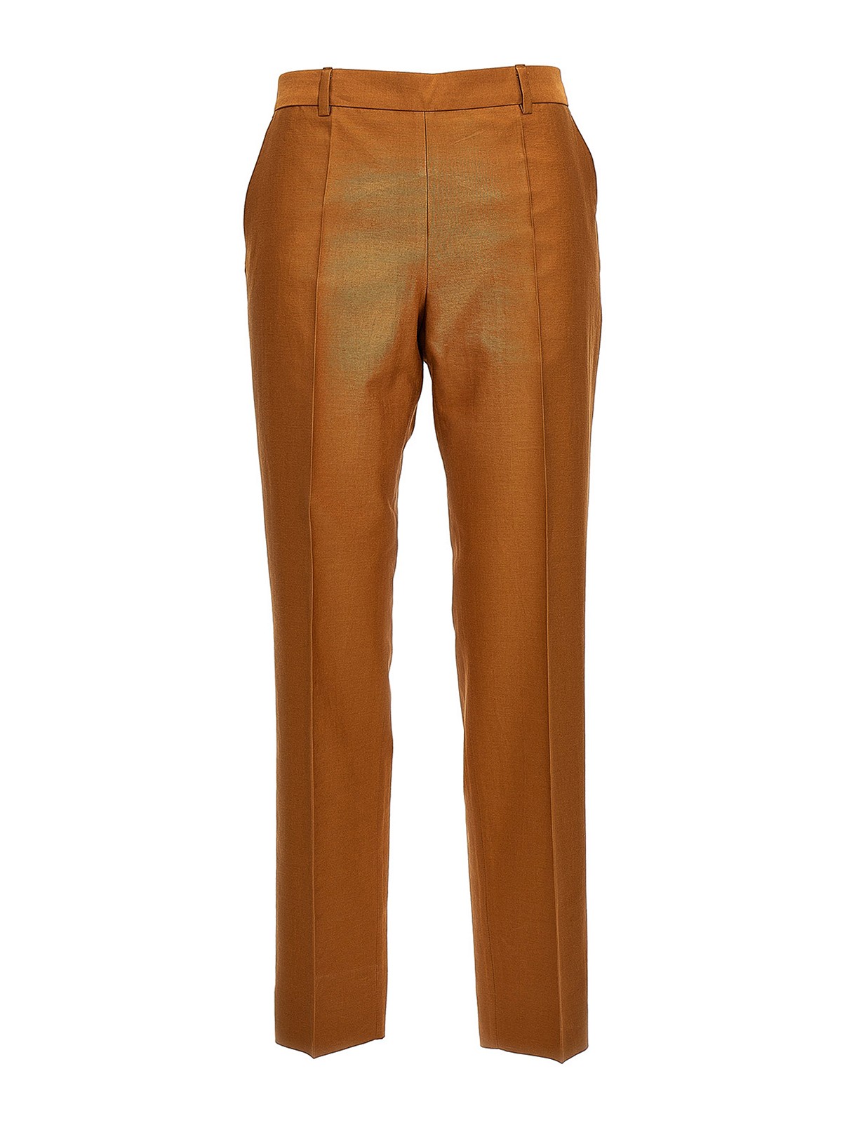 Shop Alberto Biani Half Elastic Pants In Brown