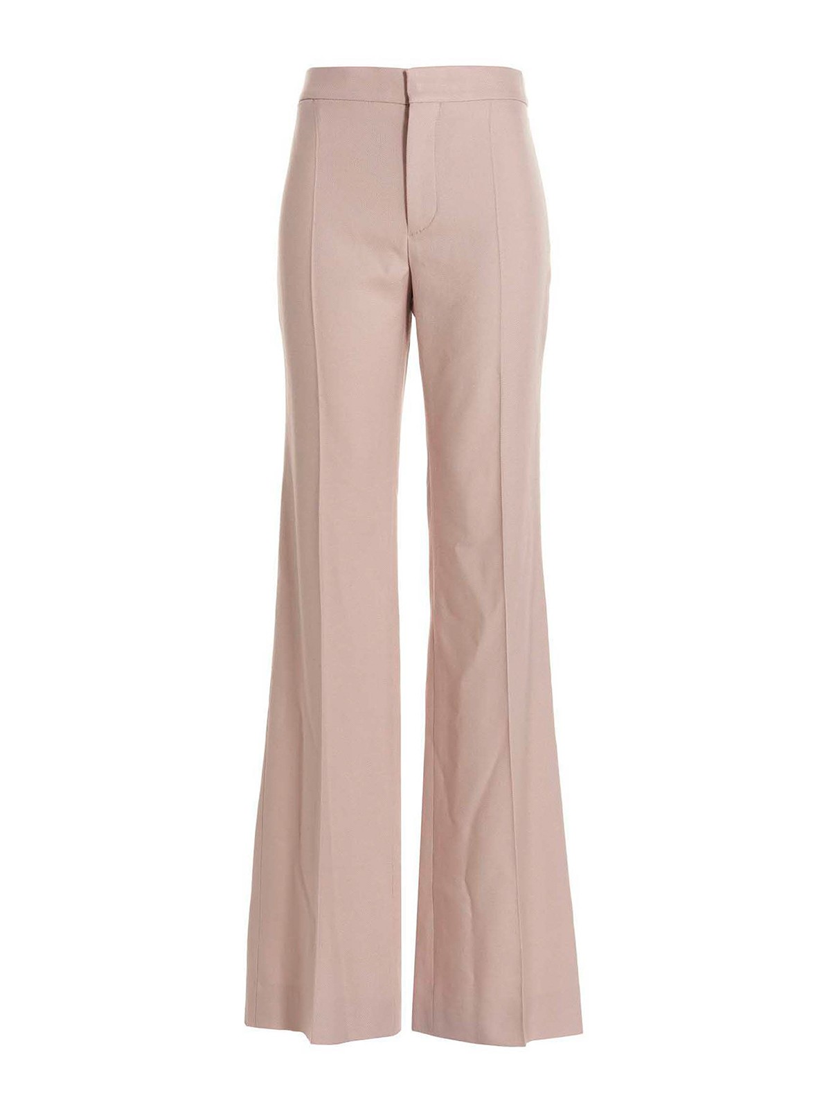Shop Chloé Textured Fabric Pants In Color Carne Y Neutral