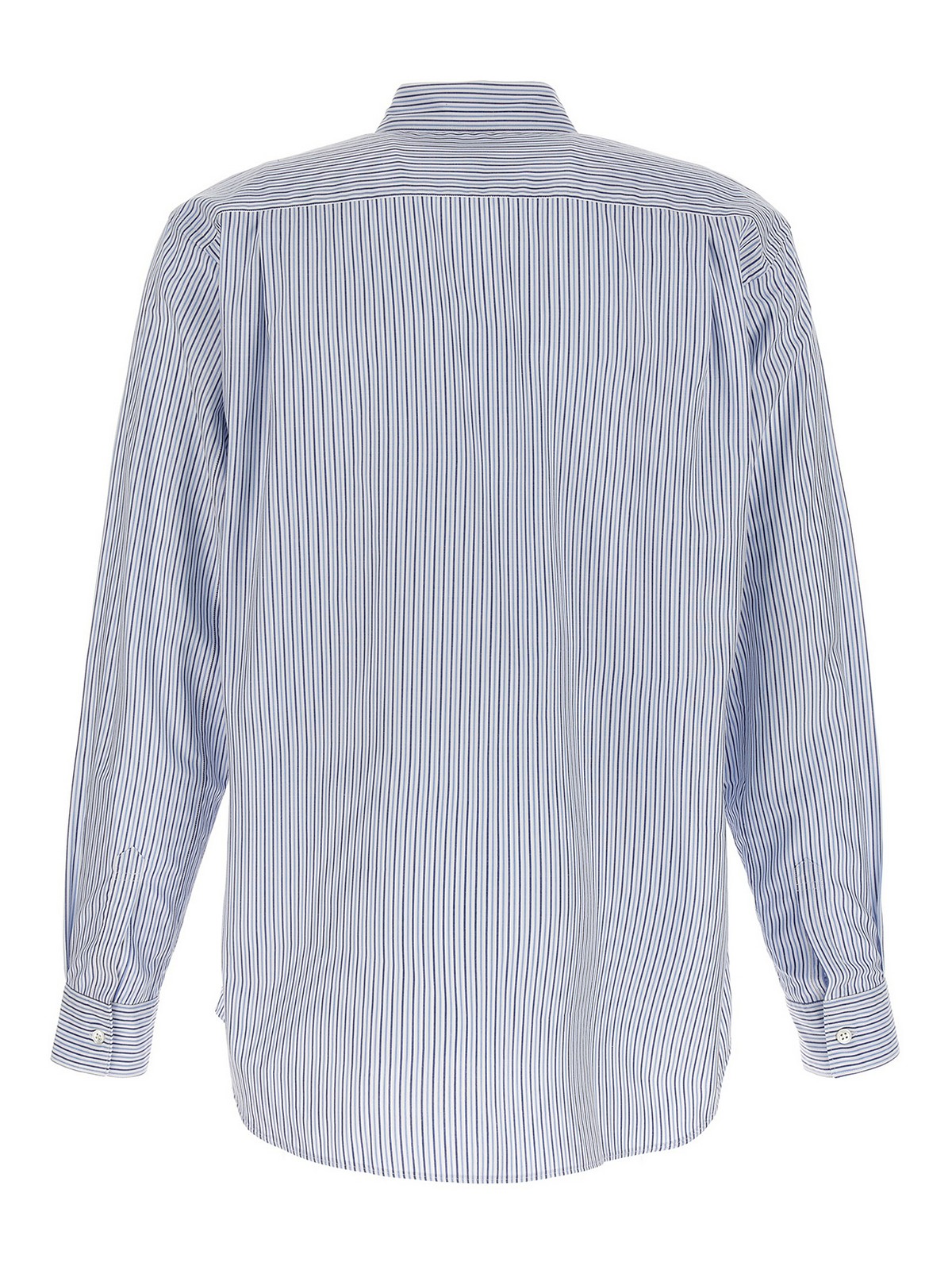Shop Comme Des Garçons Striped Shirt In Azul Claro
