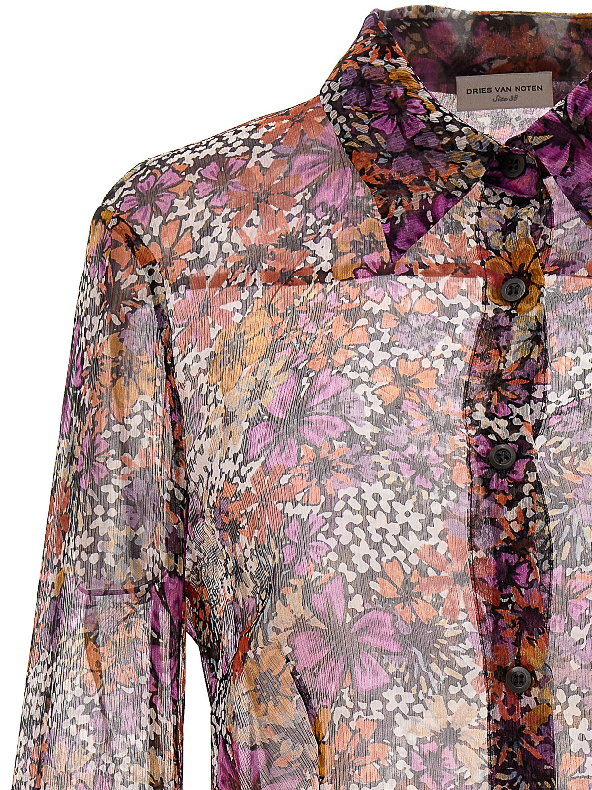 Shop Dries Van Noten Cloudy Shirt In Multicolour